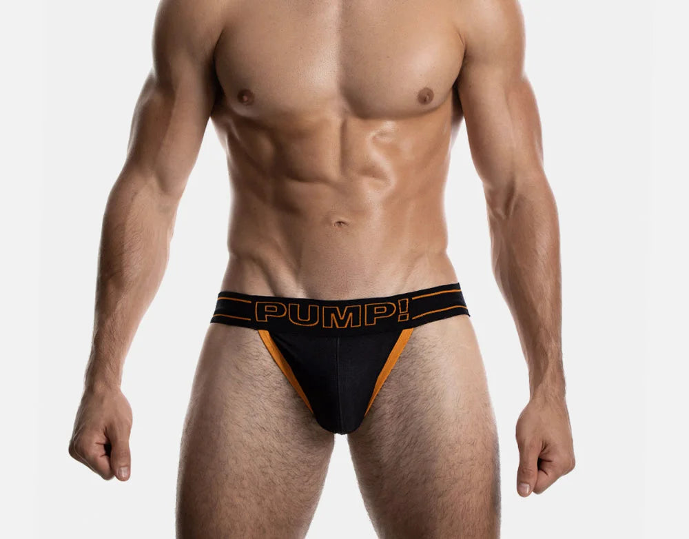 **Pump! NightLight Mesh Jockstrap for Men - Black - Comfortable & Breathable Underwear for Gym, Running & Sports**