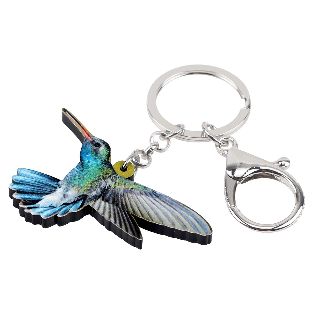 WEVENI Acrylic Hummingbird Keychain - Cute Bird Jewelry Gift for Women & Girls - Handbag, Purse & Car Accessory Charm - Perfect for Birthday, Mother's Day & Travel Souvenirs