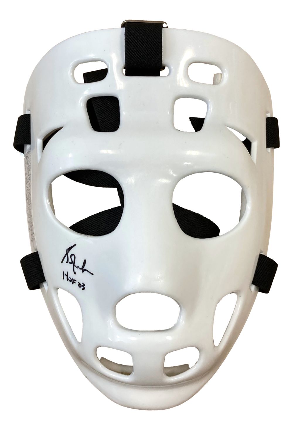 Grant Fuhr Edmonton Oilers Signed Replica Throwback Goalie Mask - NHL Hockey Hall of Fame 2003 - Collectible Memorabilia for Hockey Fans and Sports Enthusiasts - Perfect for Man Cave, Game Room, or Office Decor