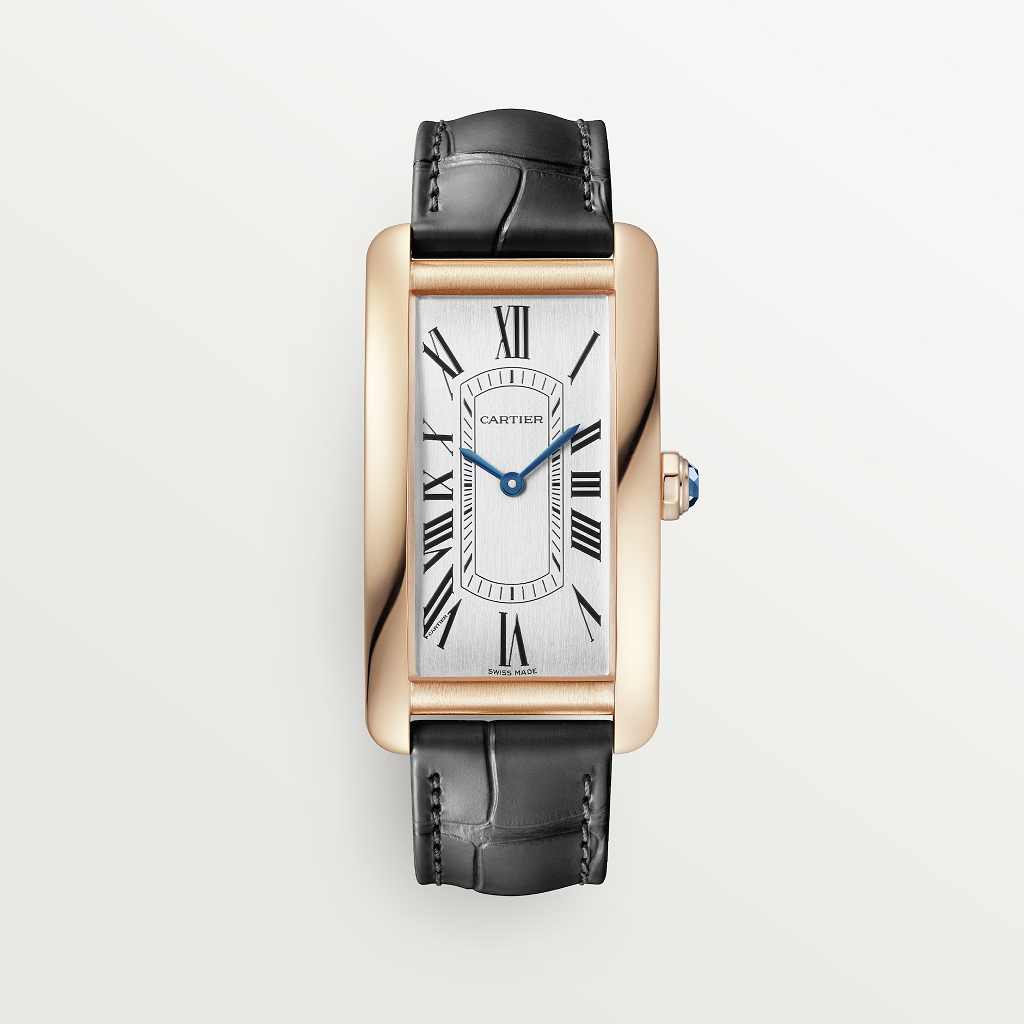 Cartier Tank Americaine 18K Rose Gold Men's Luxury Watch - Elegant Dress Watch for Business, Formal Events & Special Occasions