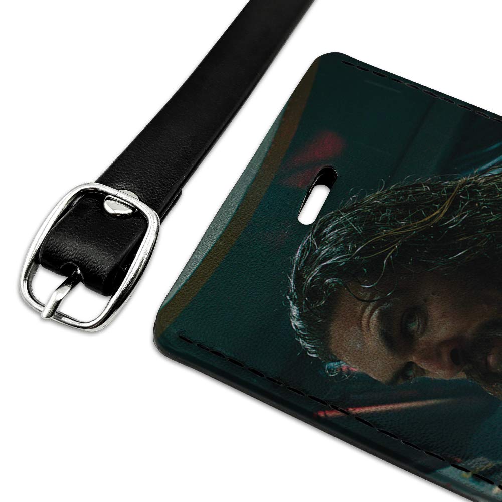 Official Aquaman Movie 'Permission to Come Aboard' Leather Luggage Tag - Rectangle ID Card Holder for Travel Bags, Suitcases & Backpacks | DC Comics Collectible Gift for Fans