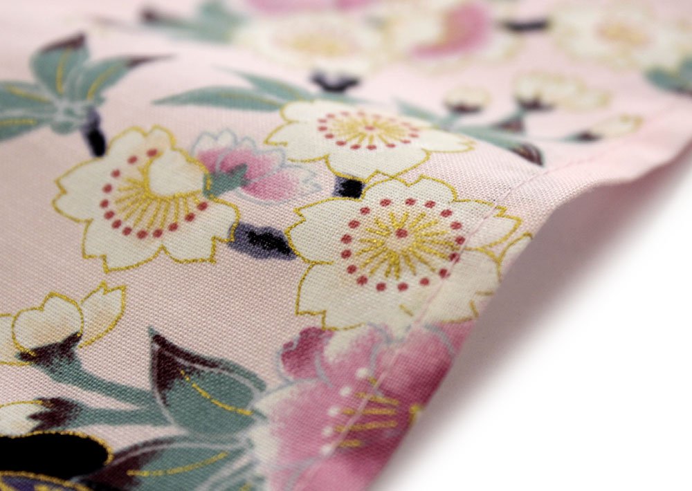 Japanese Kimono Robe for Women - Floral Cherry Blossom Cotton Bathrobe, Happi Coat Dress & Cardigan (Pink) - Perfect for Spa, Yoga, Loungewear & Asian-Themed Parties