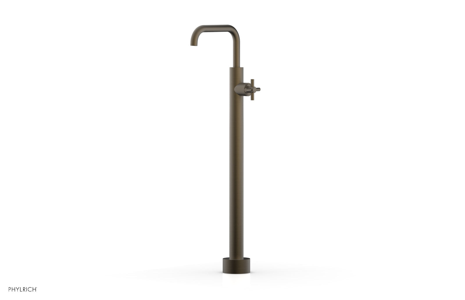 Premium Tall Floor Mount Tub Filler with Cross Handle - D131 45 02 - Perfect for Modern Bathroom Renovations and Spa-Like Bathtub Installations
