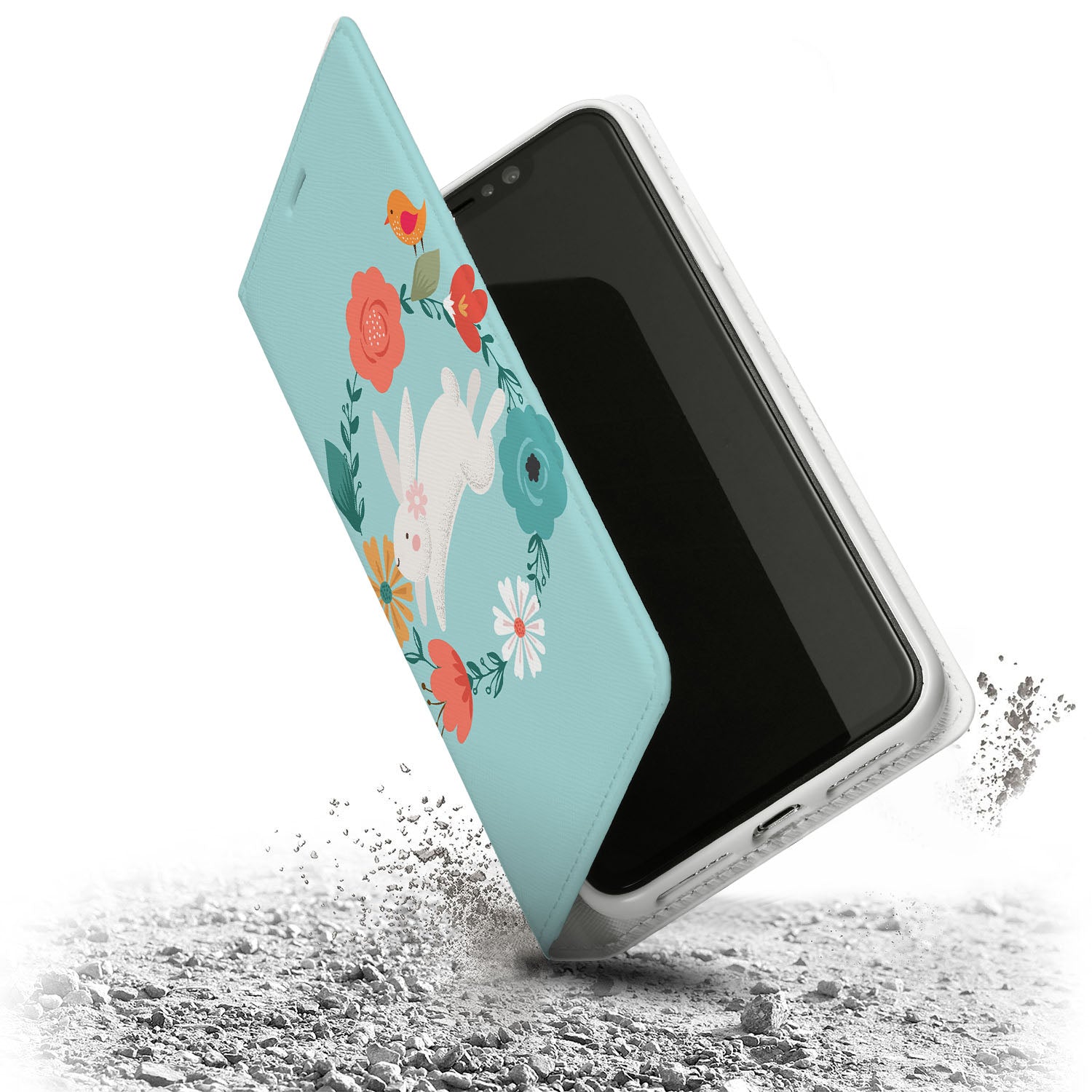 Easter Bunny iPhone Wallet Case - Slim Card Holder for Credit Cards & ID - Perfect for Spring, Easter Gifts & Everyday Use
