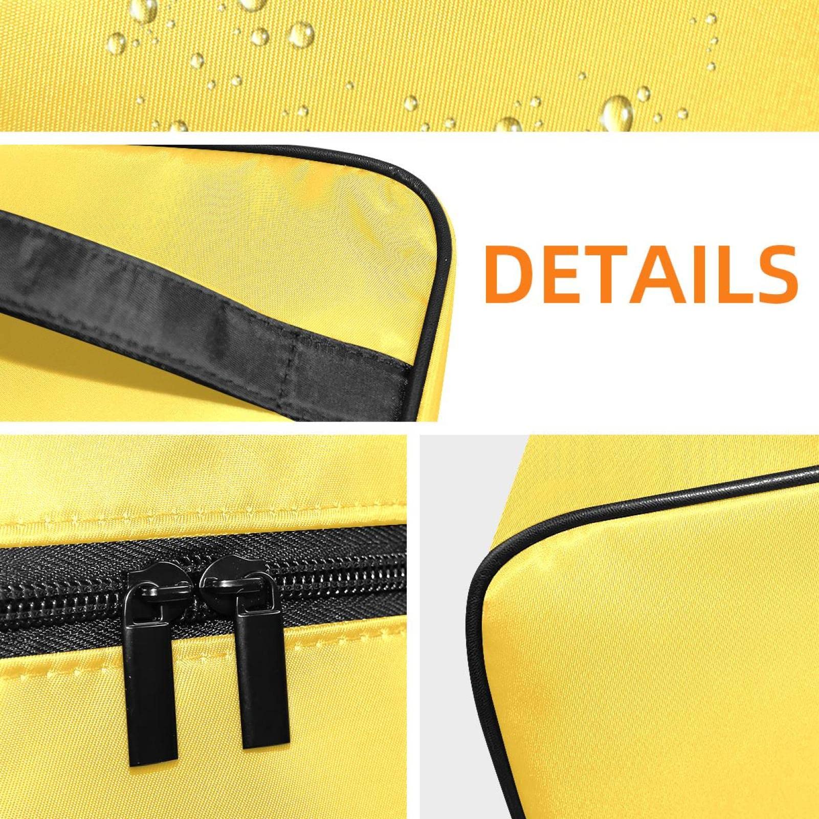 Earth Yellow Makeup Organizer Bag - Waterproof Travel Cosmetic Case with Multiple Pockets for Women & Girls | Perfect for Toiletries, Makeup Storage & On-the-Go Organization (Home, Travel, Gym)