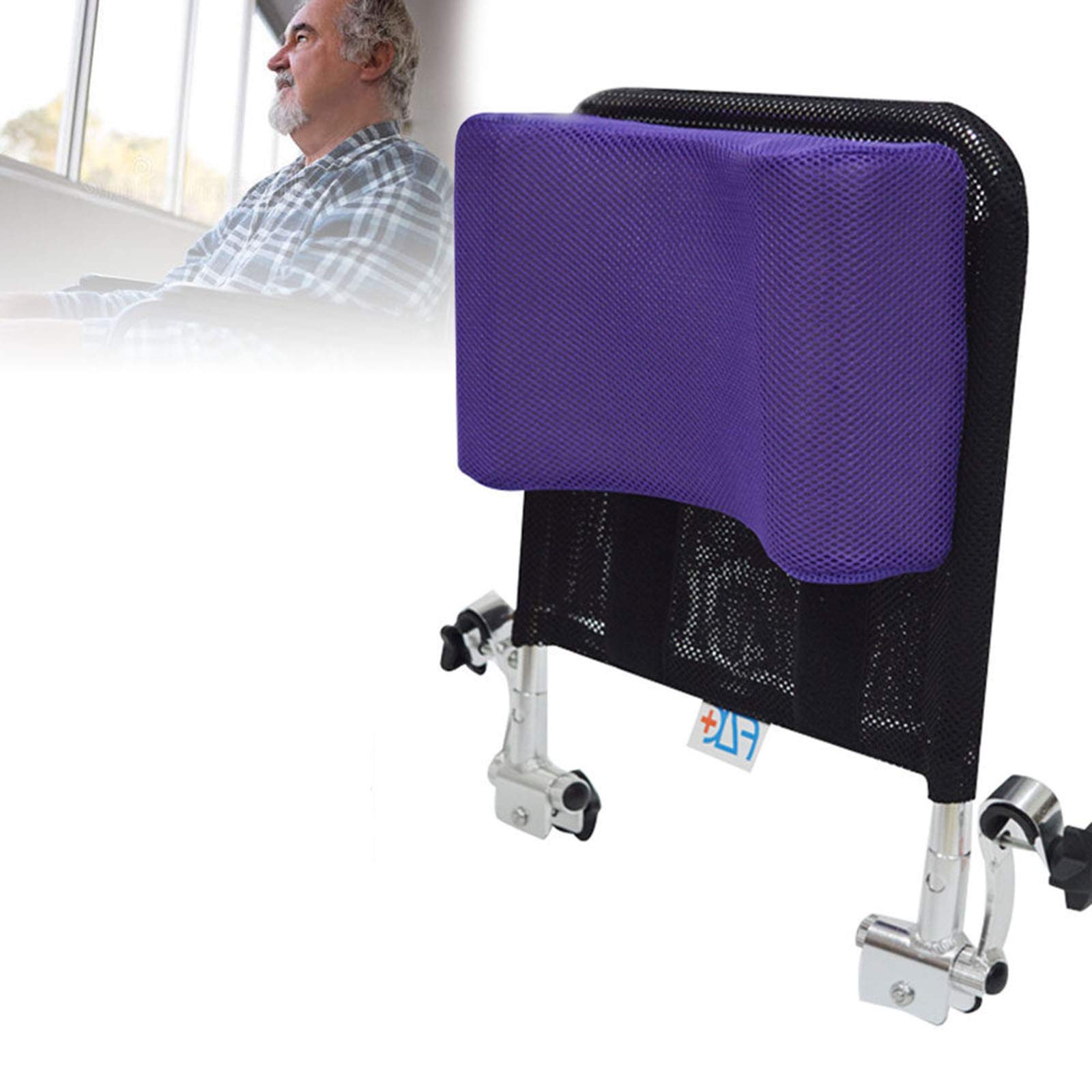 Adjustable Removable Wheelchair Headrest & Neck Support Cushion - Universal Fit for Elderly & Disabled (16