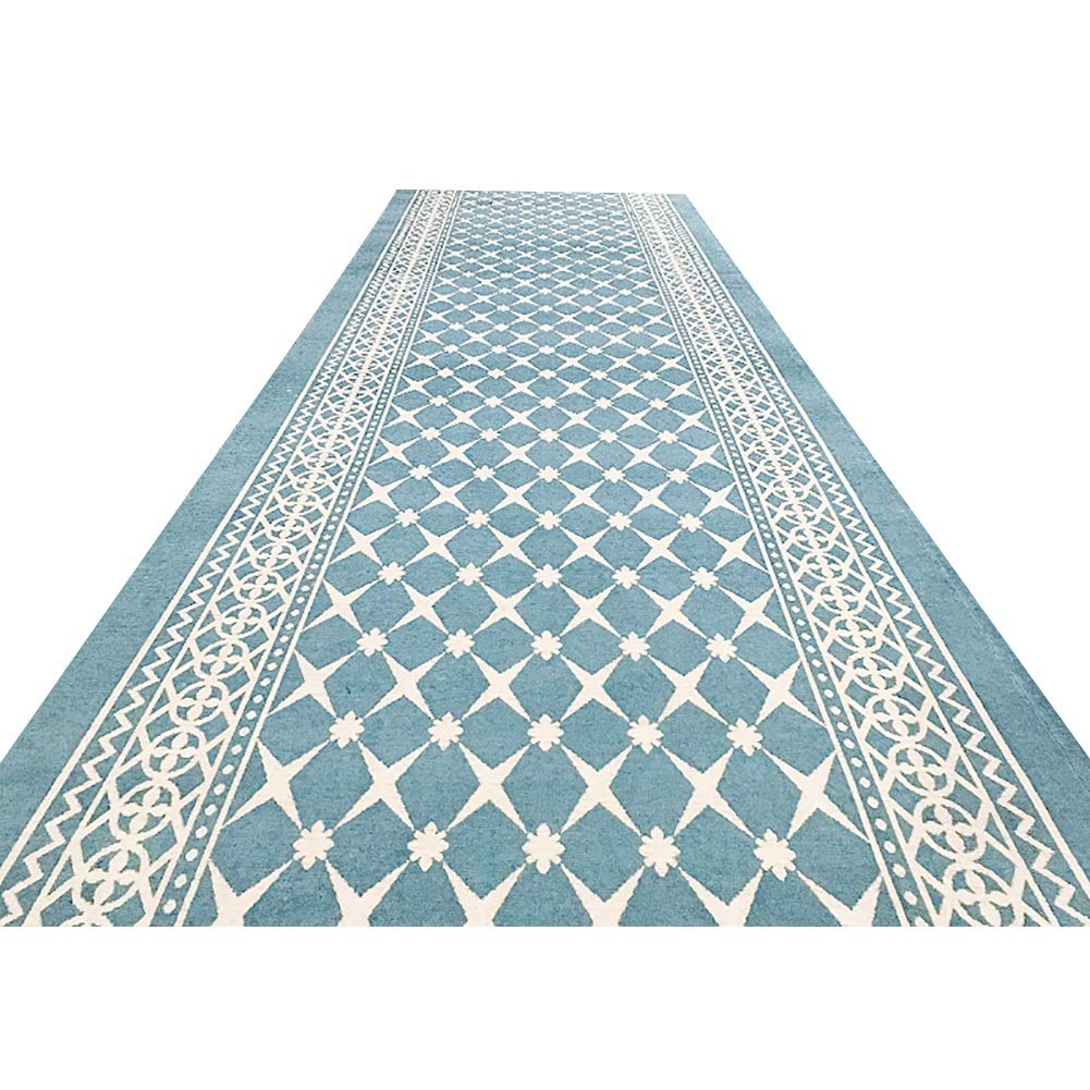 Non-Slip Geometric Pattern Runner Rug for Hallway, Entryway, Corridor - Customizable Sizes (0.65x2m) - Perfect for Home, Office & High Traffic Areas
