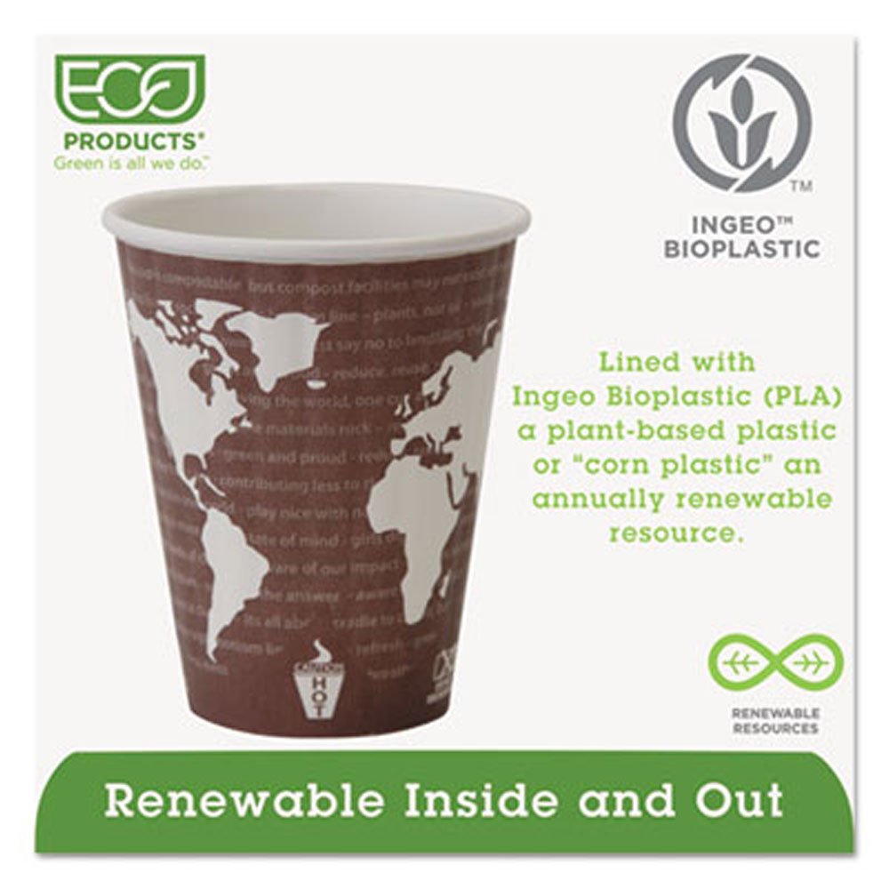Eco-Friendly Compostable 8Oz Maroon Hot Coffee Cups - 800 Count Carton | Biodegradable Insulated Paper Cups for Coffee, Tea, Hot Chocolate - Perfect for Cafes, Offices, and Eco-Conscious Events