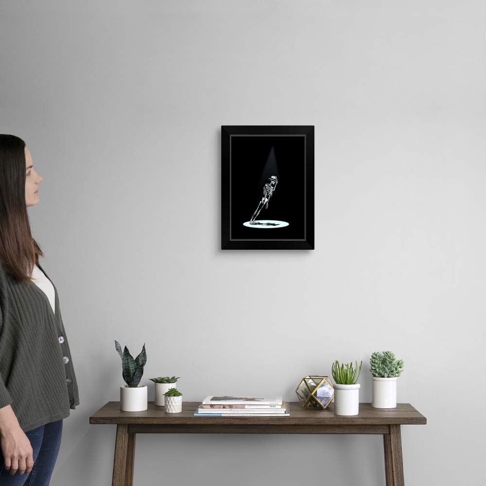 Anti Gravity Black Framed Art Print - Modern Dance Wall Decor for Living Room, Bedroom & Office | Unique Floating Illusion Artwork