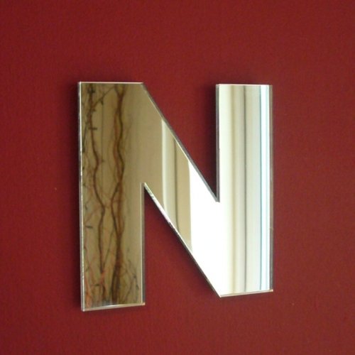 45cm Uppercase Letter N Wall Mirror - Modern Home Decor for Living Room, Bedroom & Entryway | Super Cool Creations