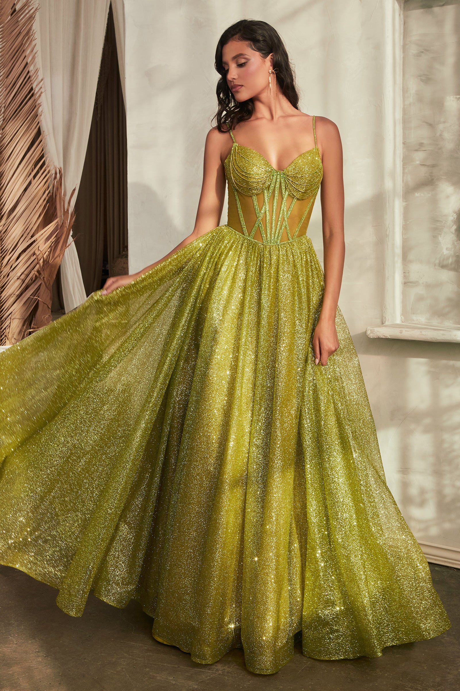 Elegant Aegean Glittered Ball Gown for Prom, Evening Party & Special Occasions - Sparkling Formal Dress for Women