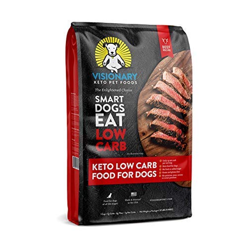 Visionary Pet Foods High Protein Natural Beef Flavored Kibble - Grain Free Dry Dog Food with Limited Ingredients for All Breed Sizes | Low Carb, Real Meat Beef Recipe | 22lb Bag for Active Dogs & Daily Feeding