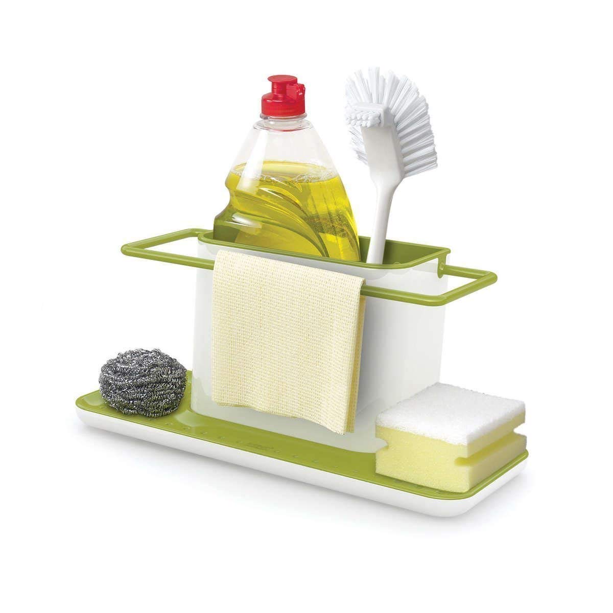 3-in-1 Kitchen Sink Organizer Rack for Dish Soap & Sponge - Bathroom & Kitchen Use