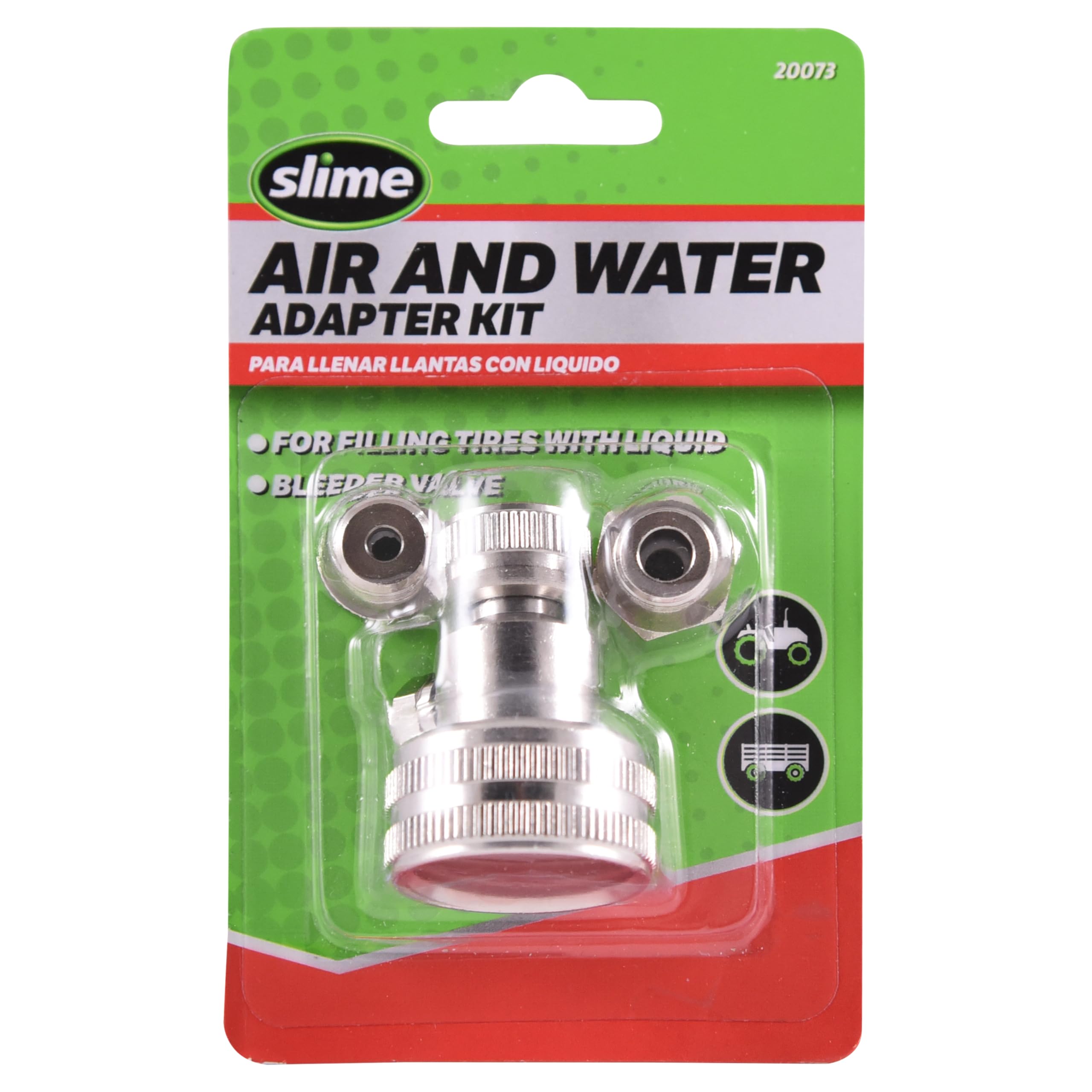 Slime 20073 Air/Water Adapter Kit - Universal Tire Inflator Accessory for Cars, Trucks & Bikes - Perfect for Emergency Roadside Repairs & Garage Use