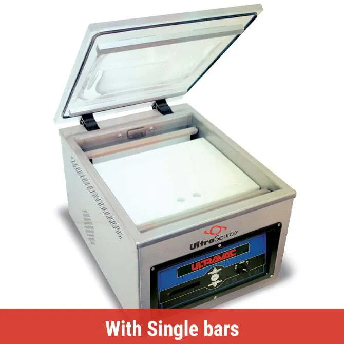 UltraSource UltraVac 250 Commercial Chamber Vacuum Sealer with Dual Sealing Bars - Perfect for Food Preservation, Sous Vide & Restaurant Use