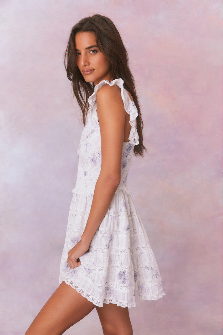 Finny Floral Mini Dress for Women - Summer Sleeveless A-Line Party Dress - Perfect for Beach, Vacation, and Date Night