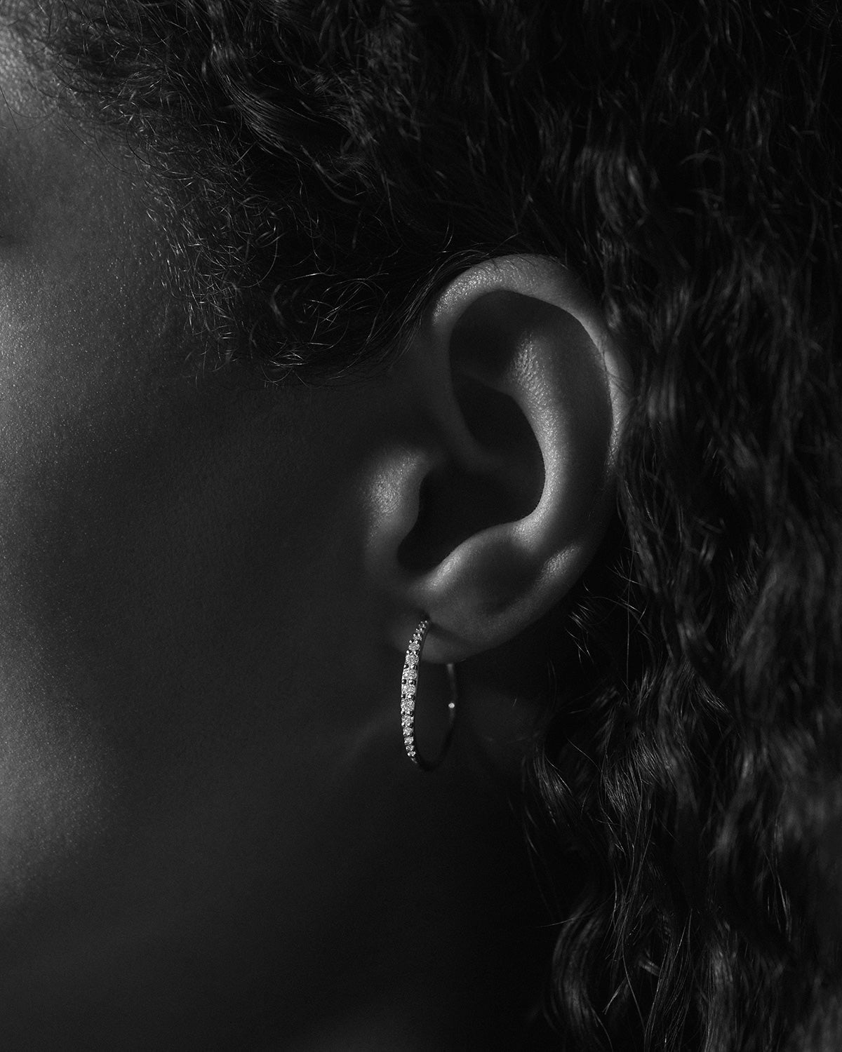 GRID 2 Diamond and Gold Hoop Earrings - 14K Gold Plated Elegant Estella Hoops for Women, Perfect for Parties, Weddings & Everyday Wear