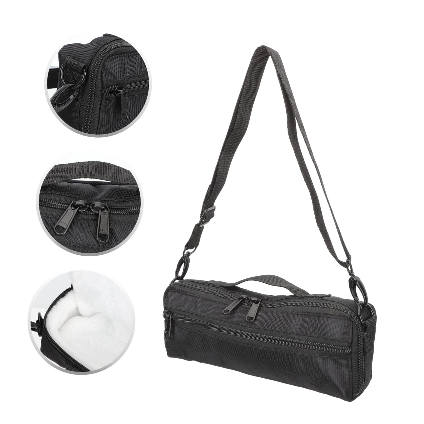 ERINGOGO Piccolo Bag - Otomatone Piccolo Pouch & Trumpet Storage Holder - Canvas Tote Case for Music Instruments - Handheld Organizer with Shoulder Strap - Perfect for Band Practice, Music Lessons & Travel