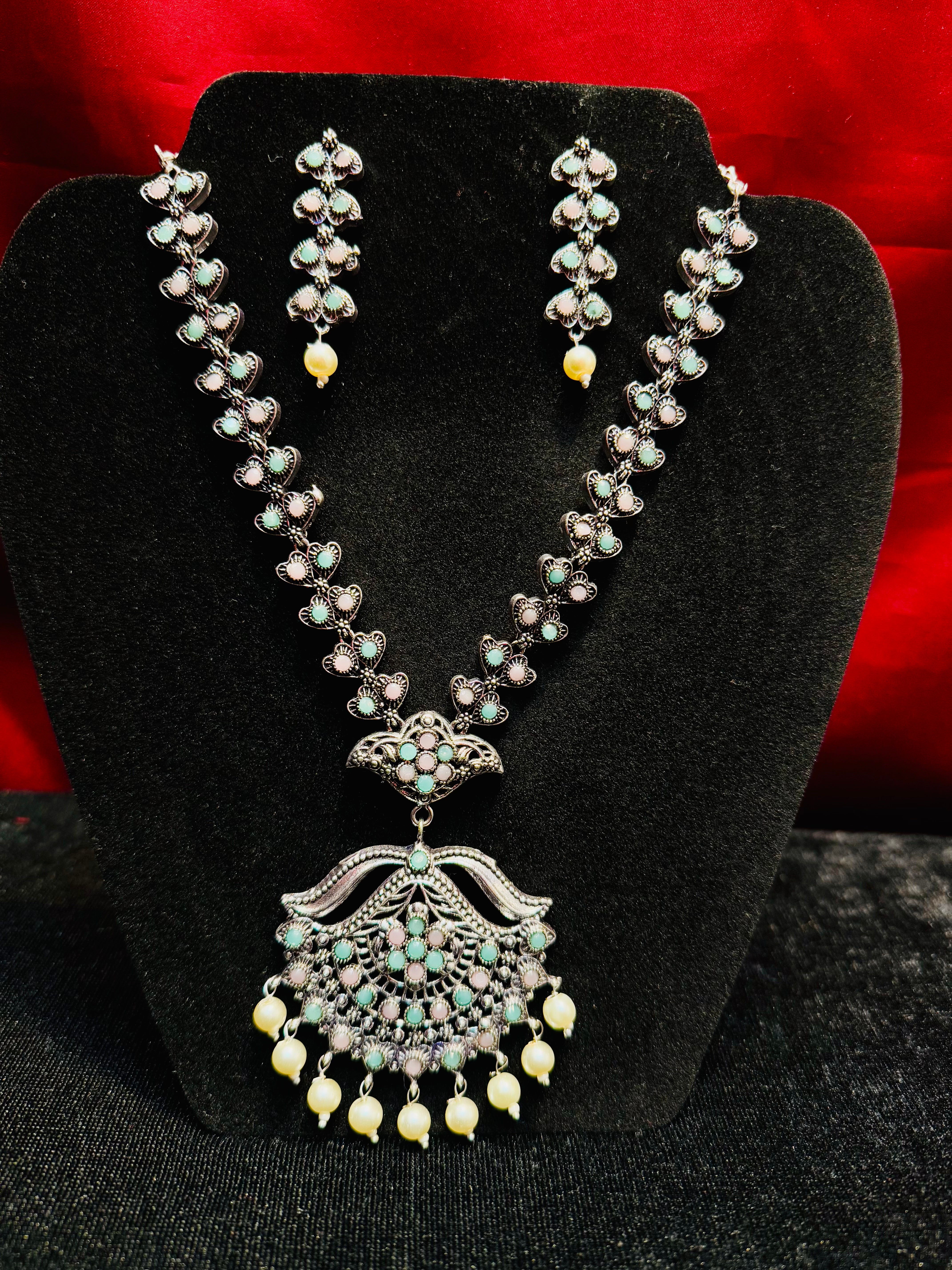 Elegant Multi-Colored Beaded Necklace and Earrings Set with White Beads - Perfect for Parties, Weddings, and Special Occasions