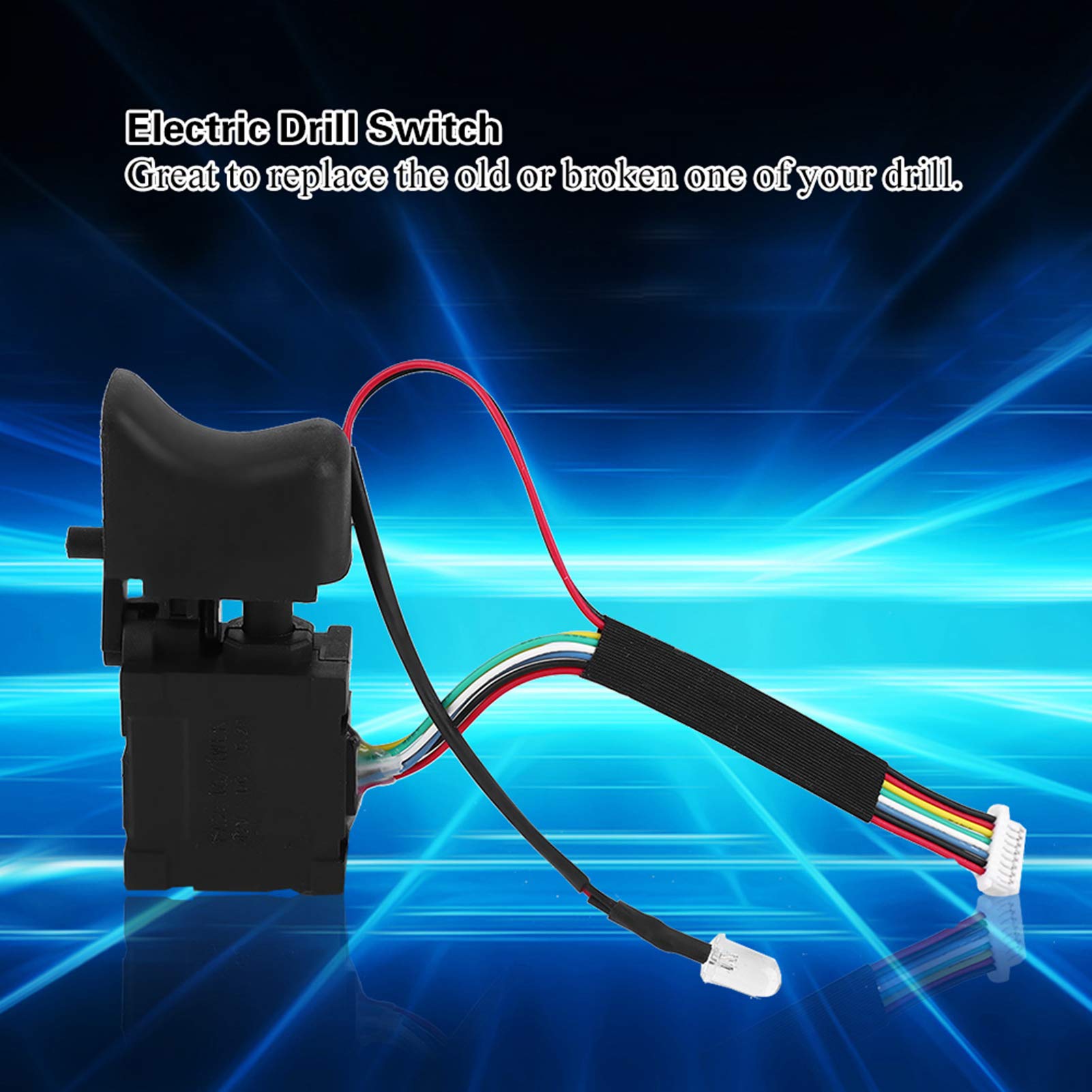 7.2V-24V Electric Drill Switch - Black Adjustable Speed CW/CCW Trigger Switch Replacement for FA2-16/1WEK - Perfect for DIY Projects, Home Repairs & Professional Use