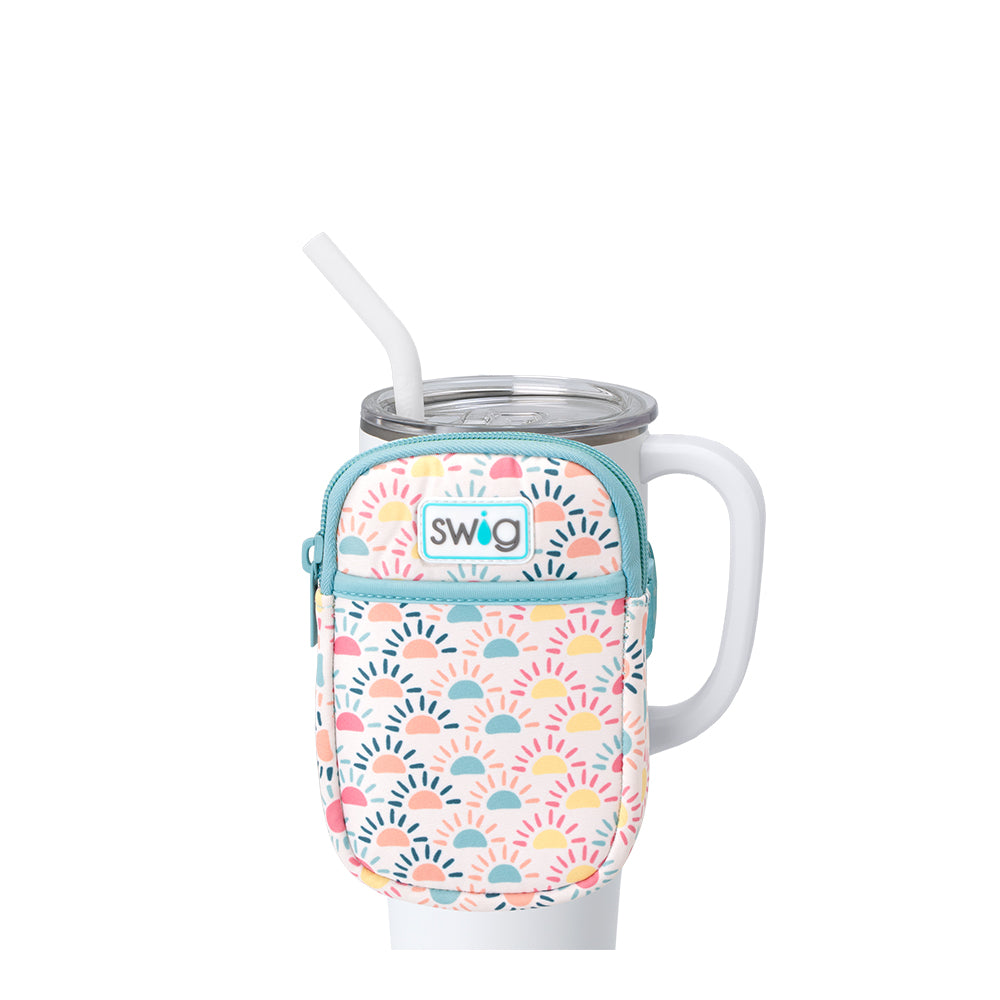 Sun Chaser Mega Mug Pouch - Insulated Travel Cup Holder for Hiking, Camping & Road Trips - Perfect for Coffee, Tea or Cold Drinks On-The-Go