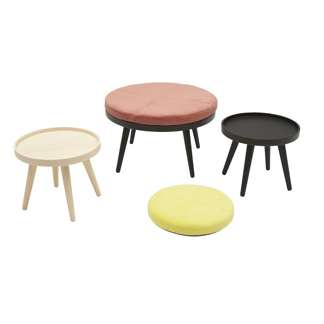 Honcke Alma Pouf Ottoman Coffee Table - Modern Softline Design for Living Room, Lounge & Bedroom Decor