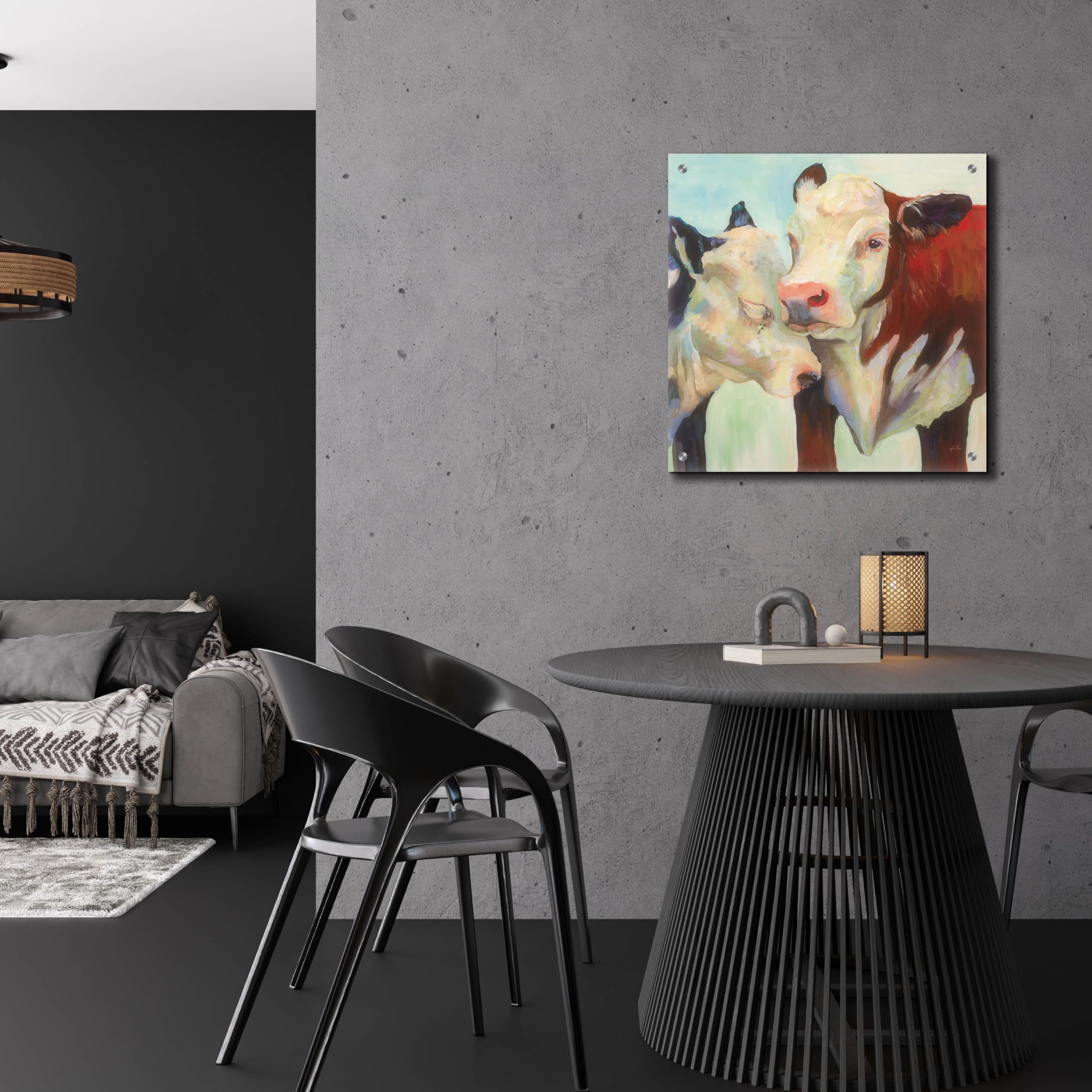 Epic Art 'In Love' by Jeanette Vertentes - 24x24 Inch Acrylic Glass Wall Art Painting - Modern Home Decor for Living Room, Bedroom & Office