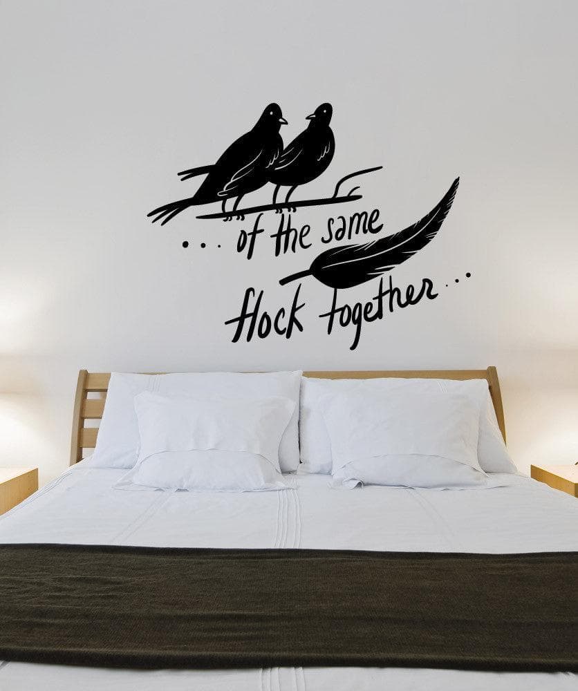 Vinyl Wall Decal Sticker - Birds of a Feather Design #OS_MB1149 | Removable Home Decor for Nursery, Living Room & Office