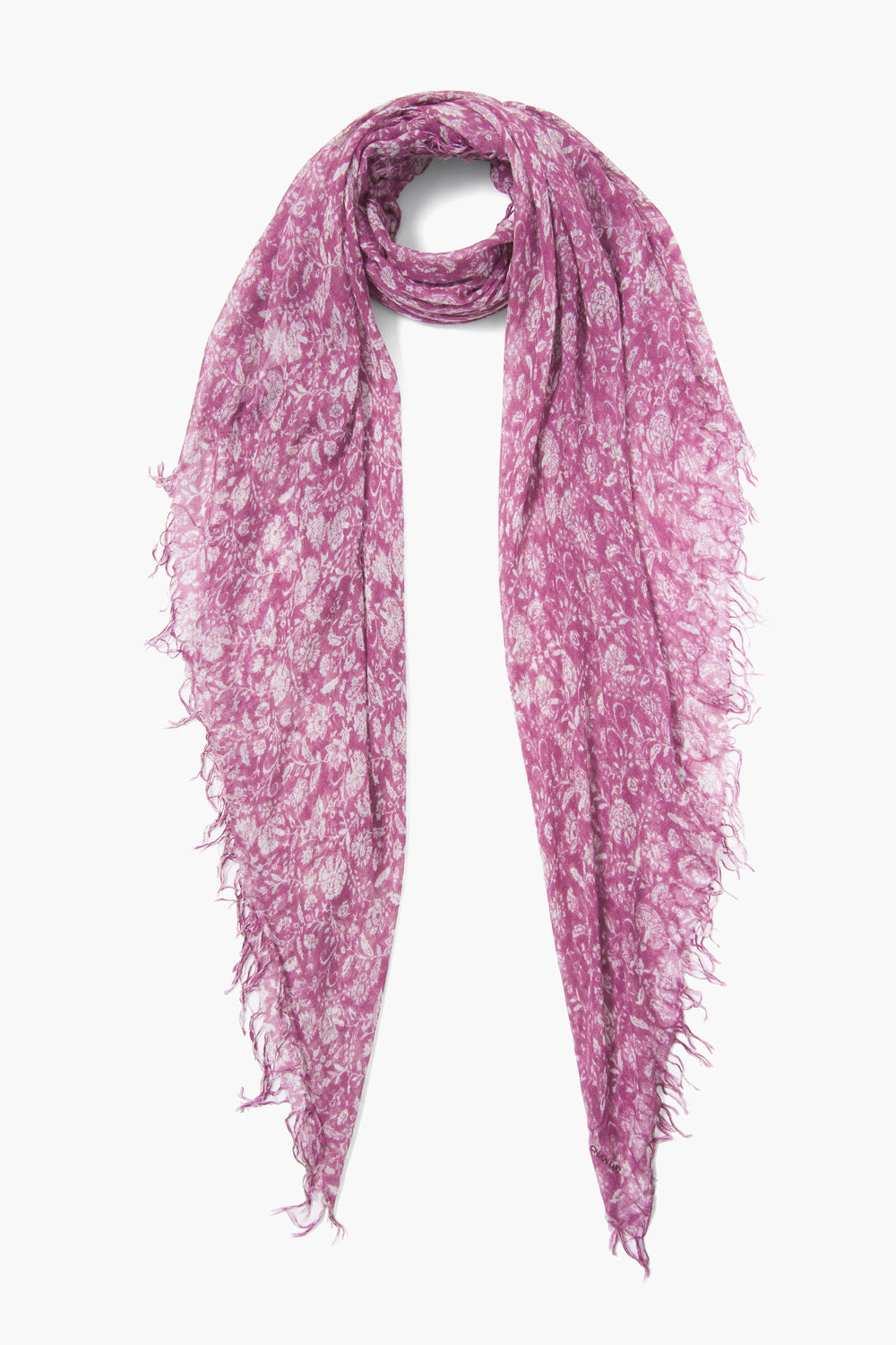 Luxury Cashmere Silk Scarf - Mulberry Dahlia Floral Pattern Wrap for Women - Perfect for Office, Evening Events & Winter Fashion Accessories