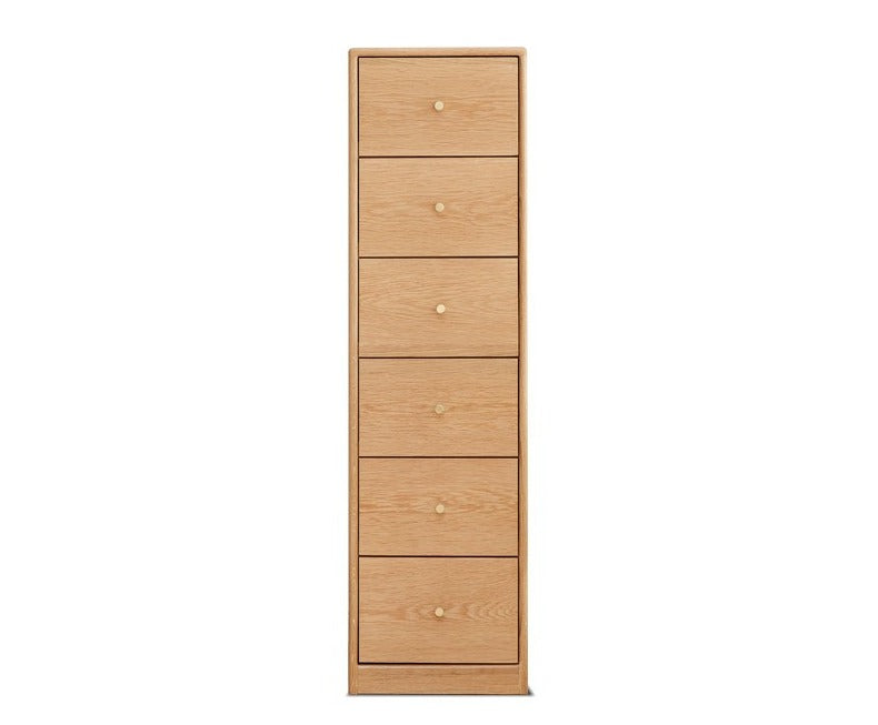 Solid Oak & Beech Wood Side Cabinet - Multi-Functional Storage Organizer for Living Room, Bedroom, or Office