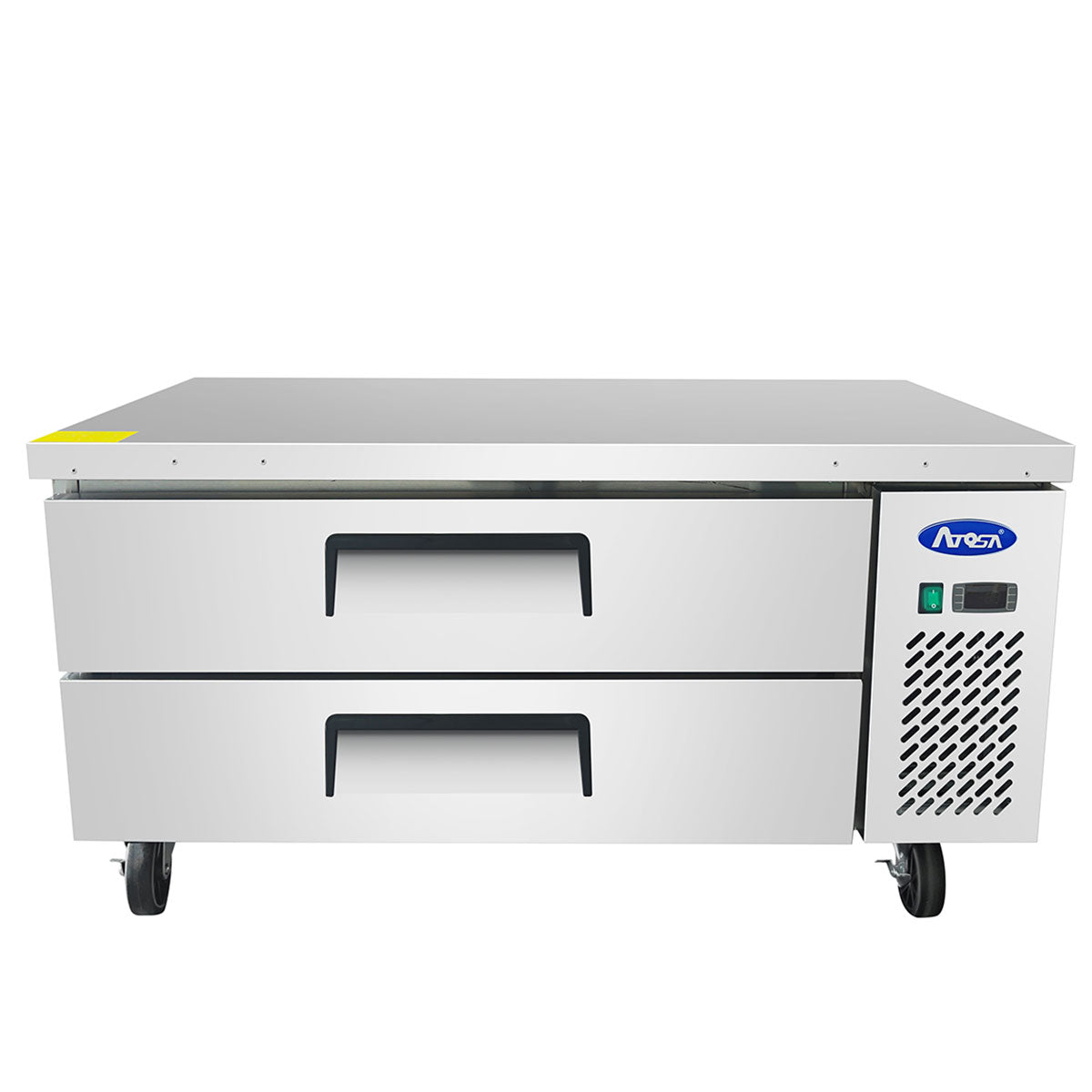 Atosa 52-Inch Stainless Steel Commercial Chef Base with 2 Drawers - Heavy Duty Kitchen Island for Restaurant, Catering & Home Use