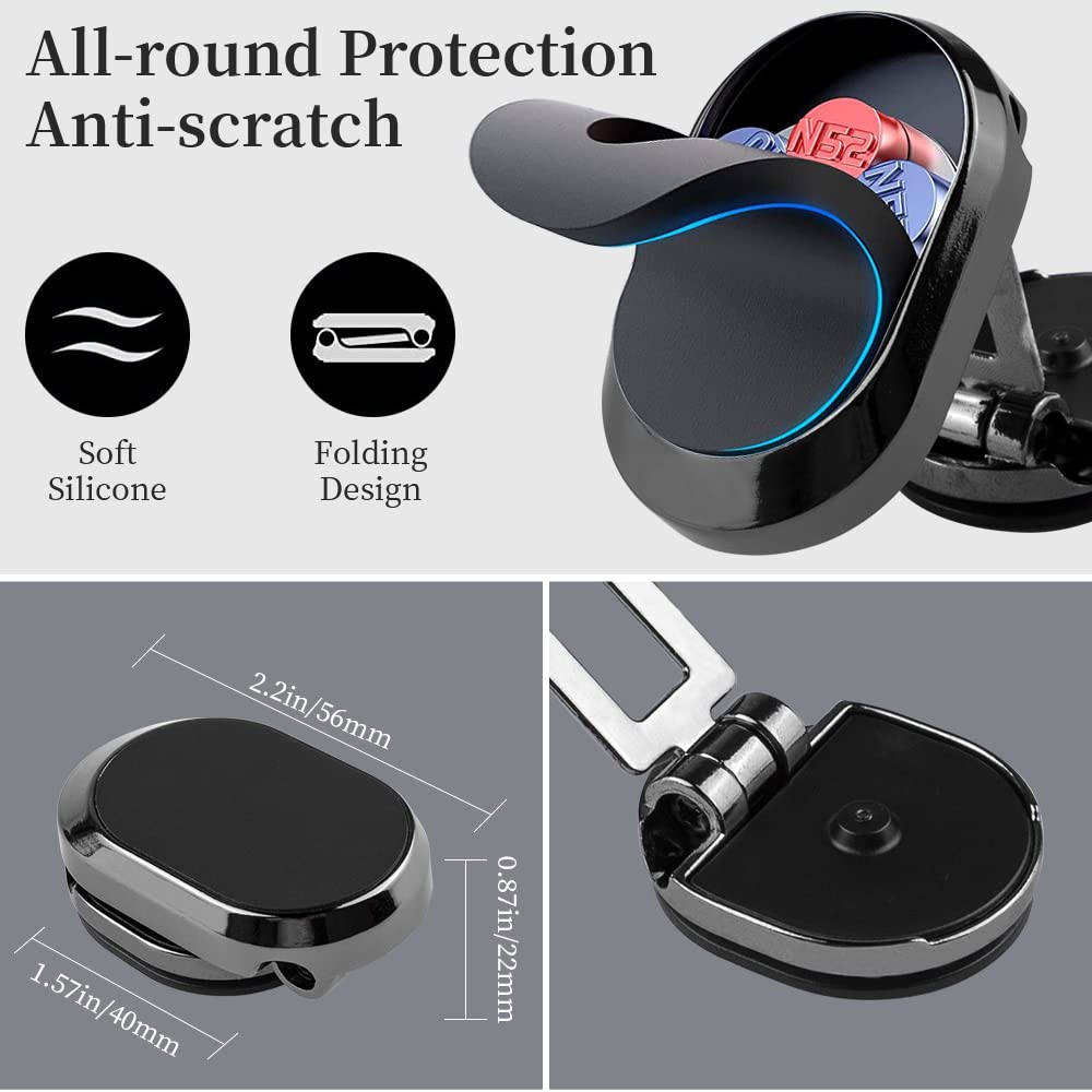 CARFIB 2 Pack Magnetic Phone Holder for Car - Universal Strong Magnet Dashboard & Windshield Mount with 360° Rotation - Compatible with iPhone 13/12/Pro/XR/XS/Plus & Samsung Galaxy Note/S21 (Black) - Perfect for Safe Driving & Hands-Free Navigation