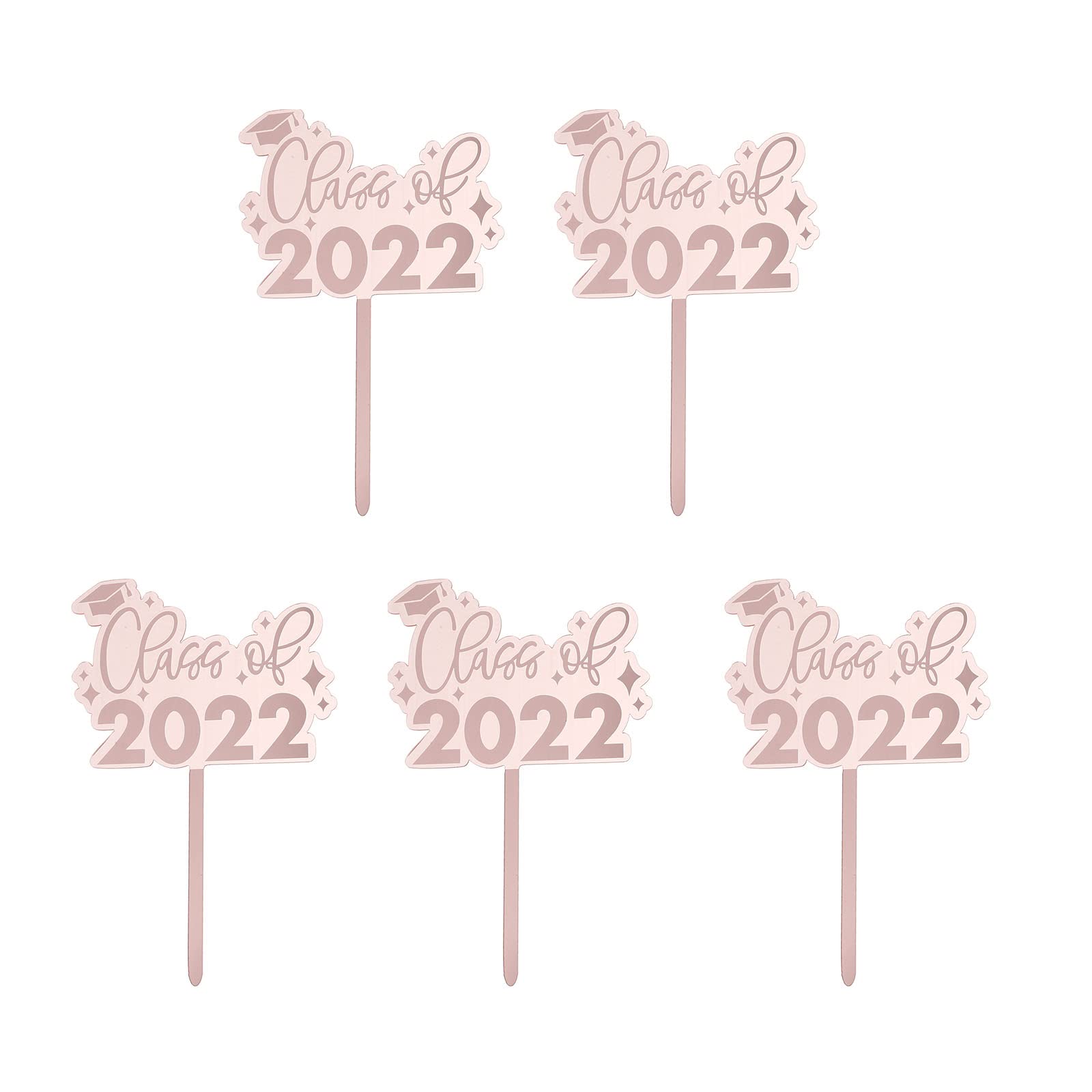 GALPADA 5Pcs Graduation Cake Toppers - Creative Insert Cards for Cake Decorations - Perfect Graduation Party Decor & Gift Ideas for Graduates - Great for Graduation Cakes, Cupcakes and Dessert Tables