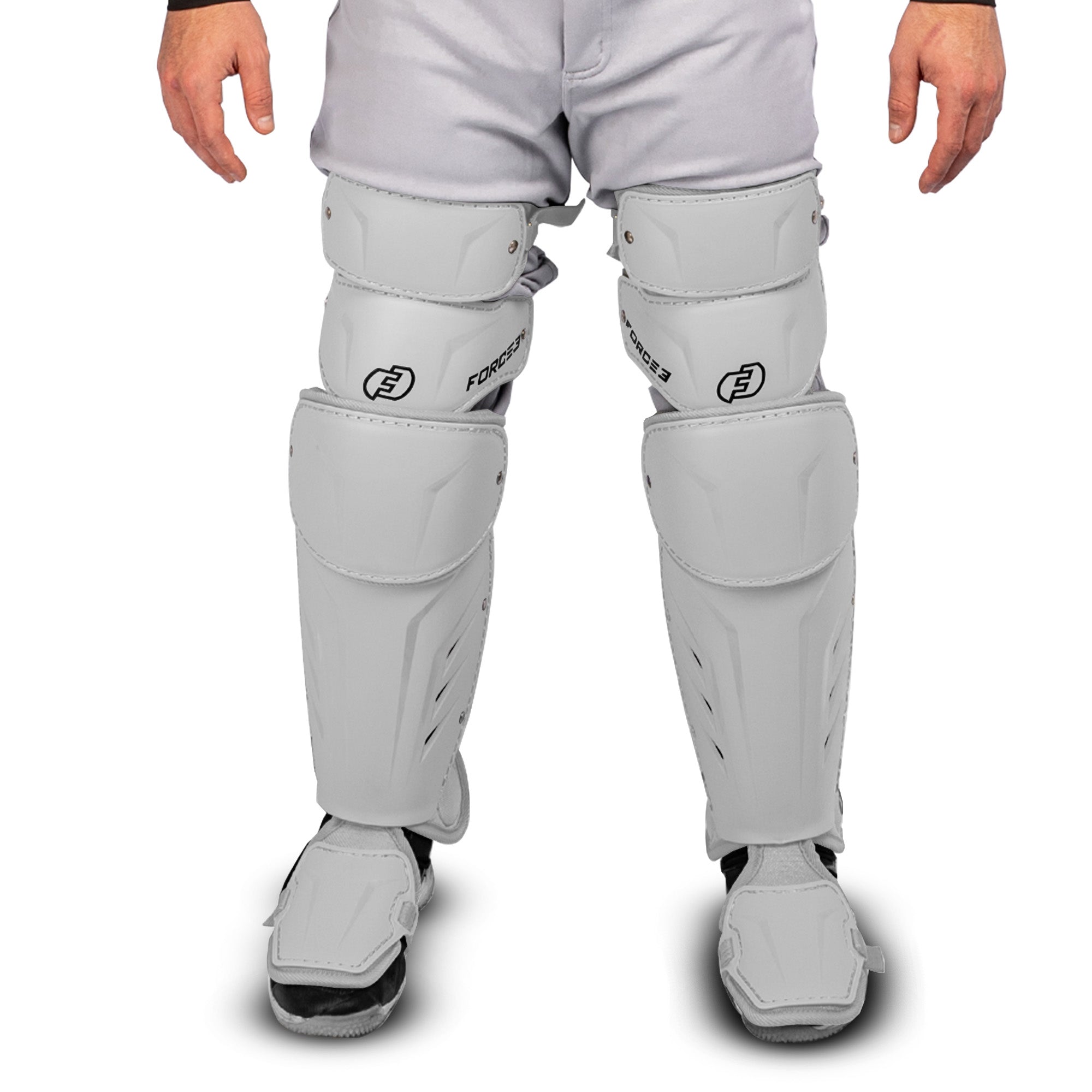 FORCE3 XS3® Pro Leg Guards for Adults - Baseball & Softball Protective Gear - Perfect for Catchers, Umpires & Players