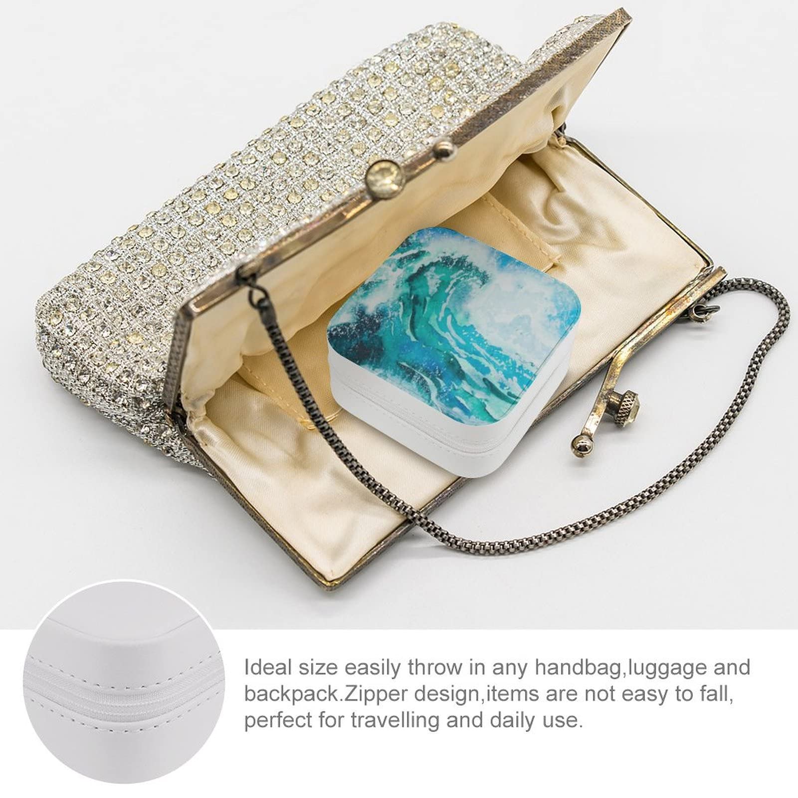 Elegant PU Leather Jewelry Organizer Box for Women - Portable Travel Jewelry Case with Storage Compartments for Rings, Earrings, Necklaces & Bracelets | Perfect for Travel, Home Display & Gift Giving