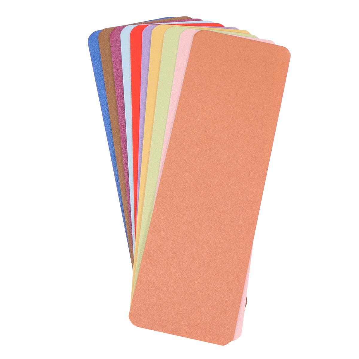 STOBOK 100-Pack Mini Kraft Paper Cards - Blank Cardstock Bookmarks for DIY Crafts, Scrapbooking, and Gift Tags - Colorful Assortment for Journaling, Notes & Party Favors