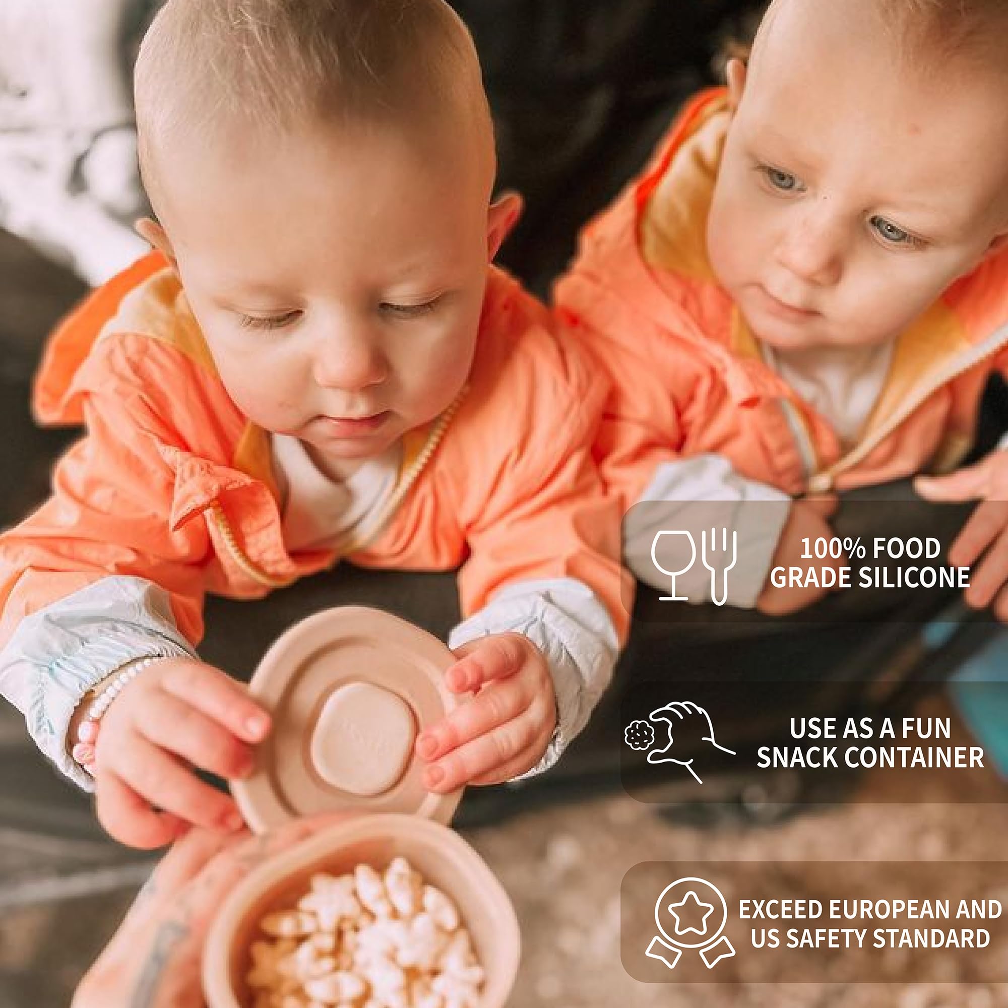 Moonkie 4 oz Silicone Baby Food Storage Containers with Airtight Lids - Reusable, Freezer, Microwave & Dishwasher Safe - Perfect for Infant & Toddler Meals, Snacks, and Puree Storage - Ideal for Home, Travel, and Daycare Use