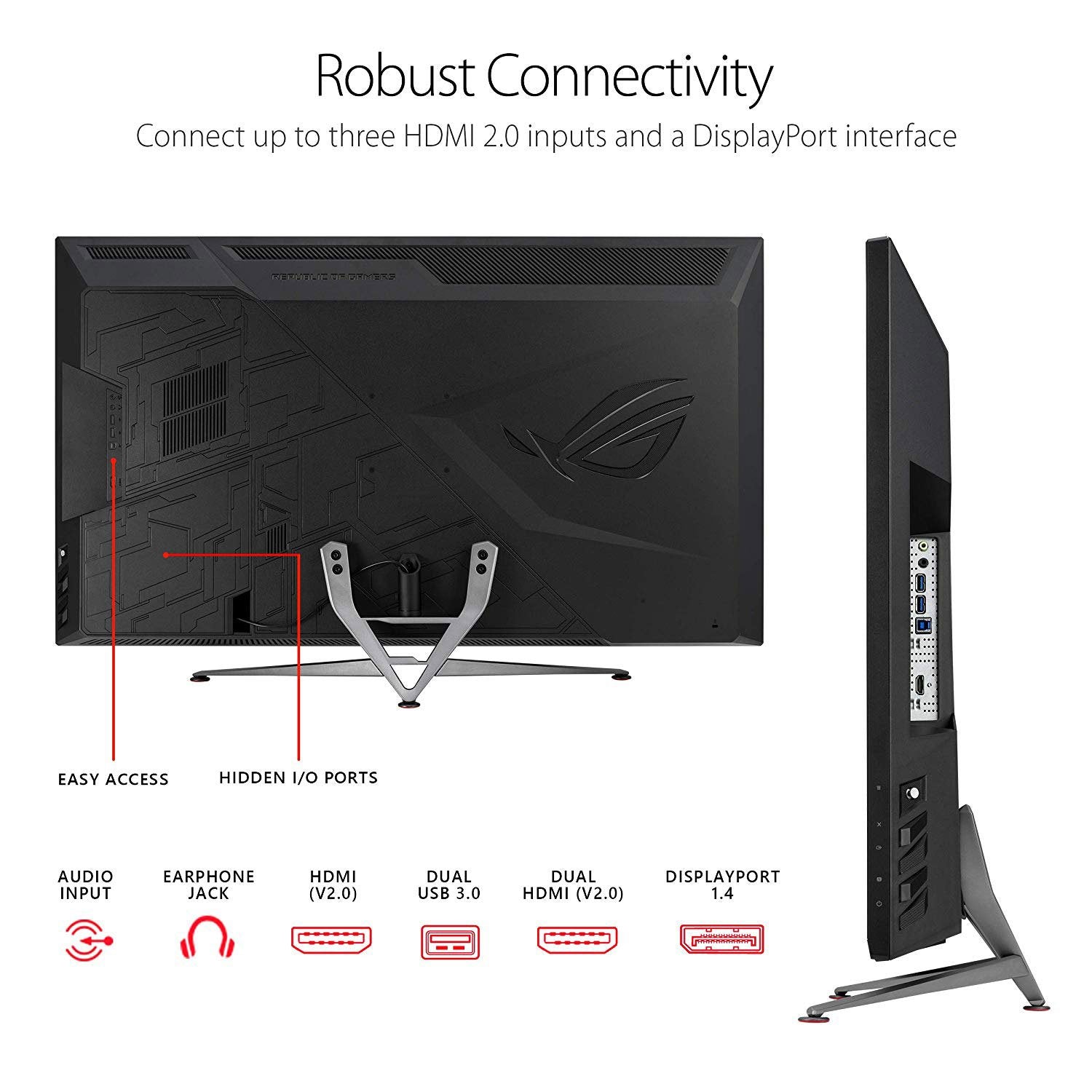 ASUS ROG Strix XG438Q 43-inch 4K UHD 120Hz Gaming Monitor with FreeSync 2 HDR 600 - Perfect for PC & Console Gaming, Home Office & Entertainment