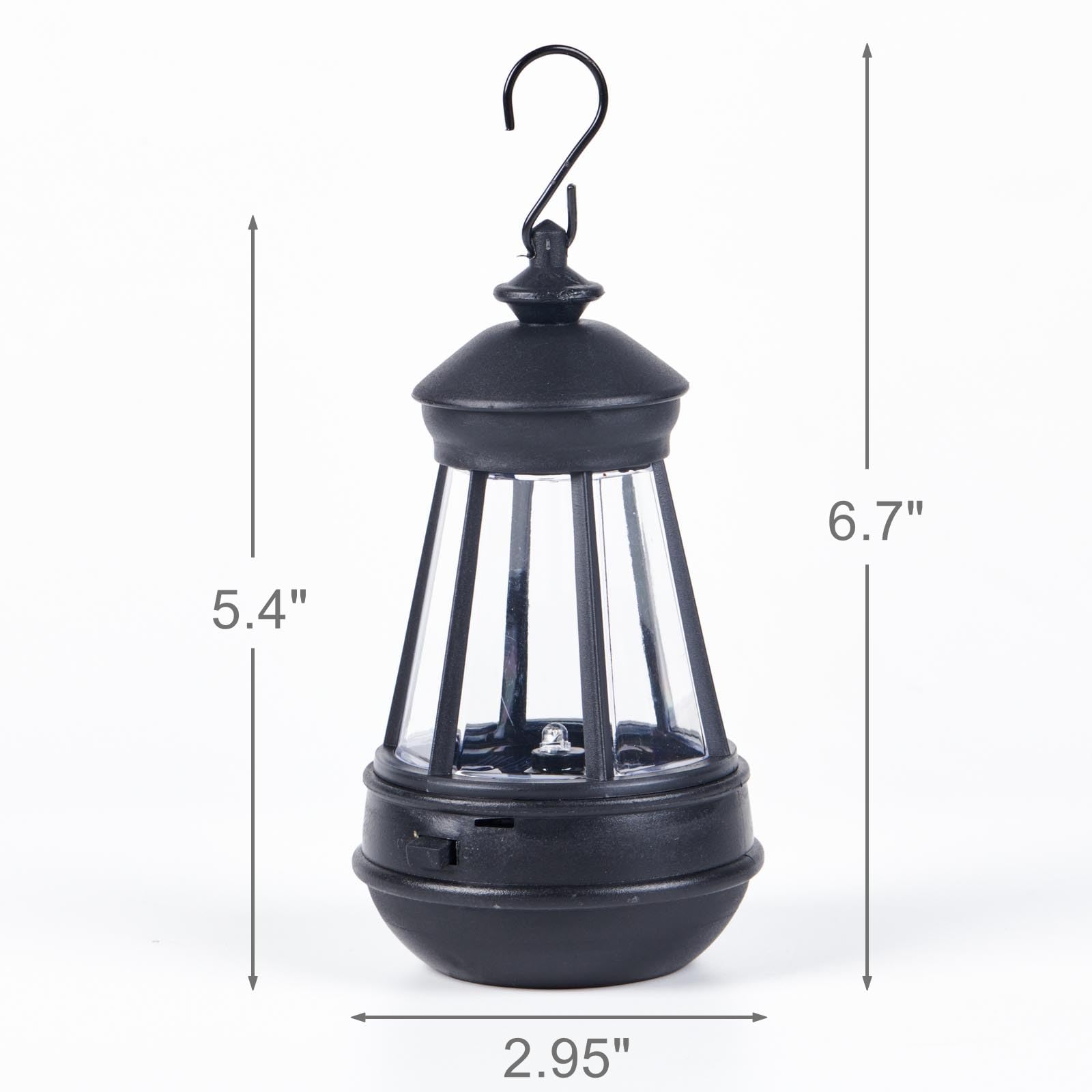 Waterproof Solar Lantern Lights - 2 Pack Mini Outdoor Solar Lights for Garden, Patio, Pathway & Yard Decor | Weatherproof & Energy Efficient Landscape Lighting for Backyard, Deck & Porch