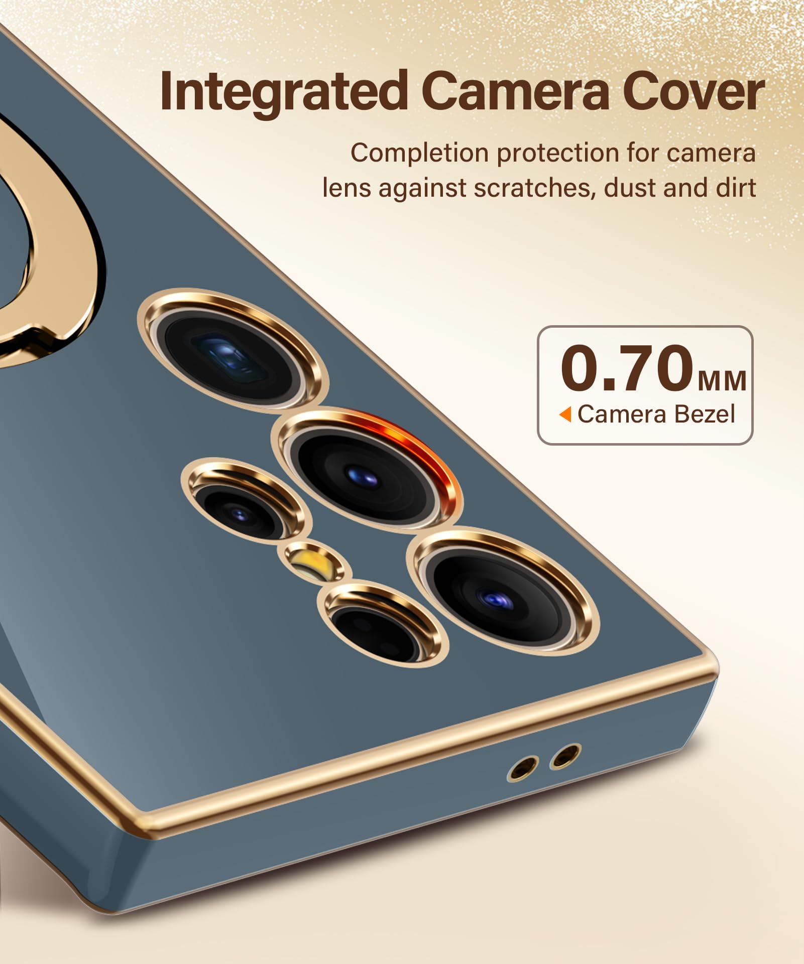 Samsung Galaxy S24 Ultra Case with Magnetic Ring Stand - Magsafe Compatible, Military Grade Drop Protection, Shockproof Slim Protective Cover (Grey Green) - Perfect for Work, Travel & Everyday Use