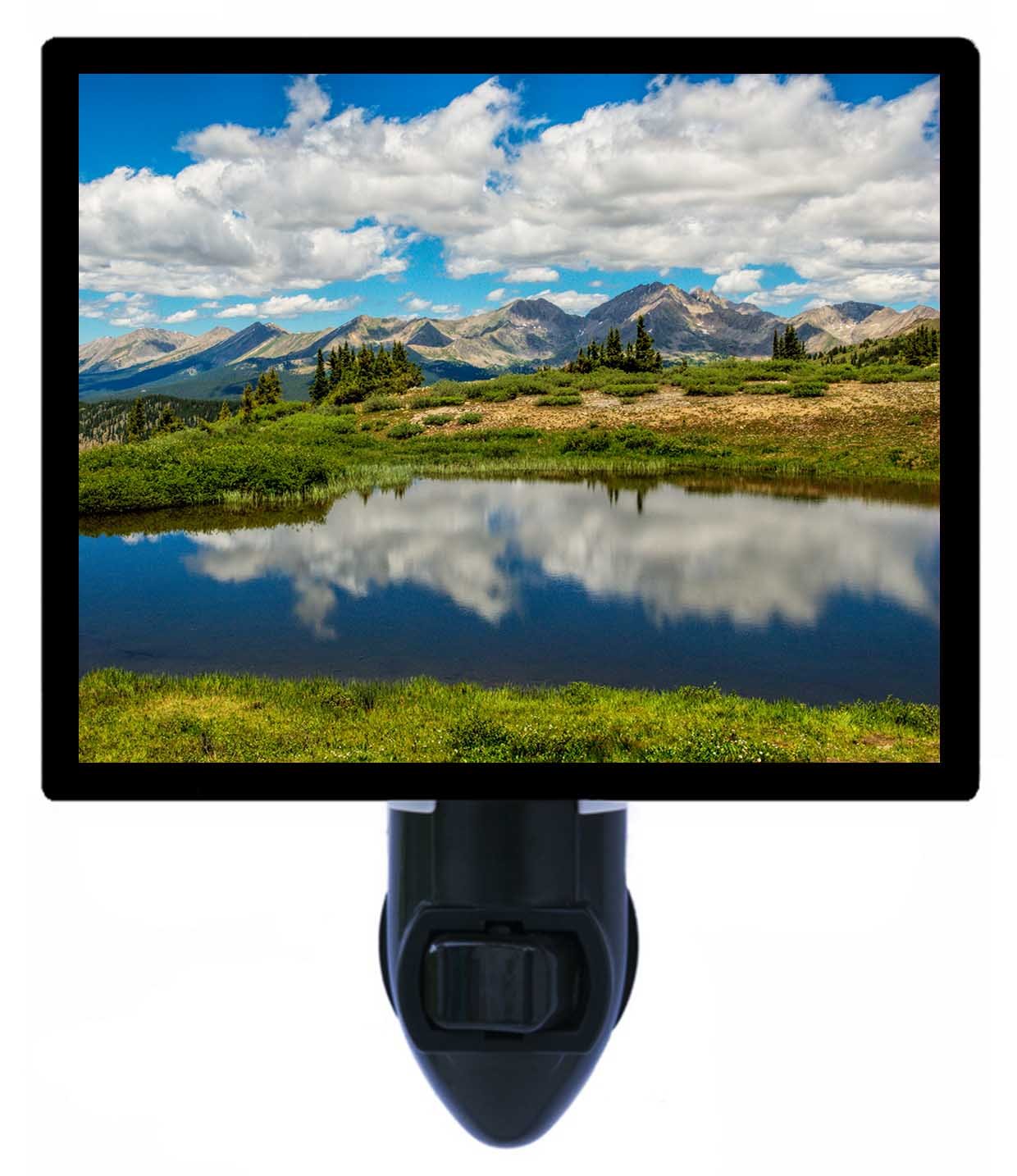 LED Night Light with Cottonwood Pass & Colorado Mountains Landscape - Perfect for Bedrooms, Nurseries, and Relaxing Ambiance