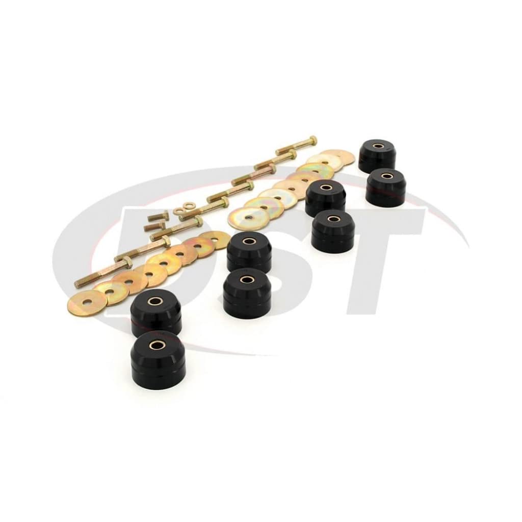 Energy Suspension Body Mounts Set for 1959-1964 Chevy Impala & Bel Air - Black (3.4166G) | Durable Rubber Bushings for Smooth Ride & Vibration Reduction | Classic Car Restoration & Performance Upgrade