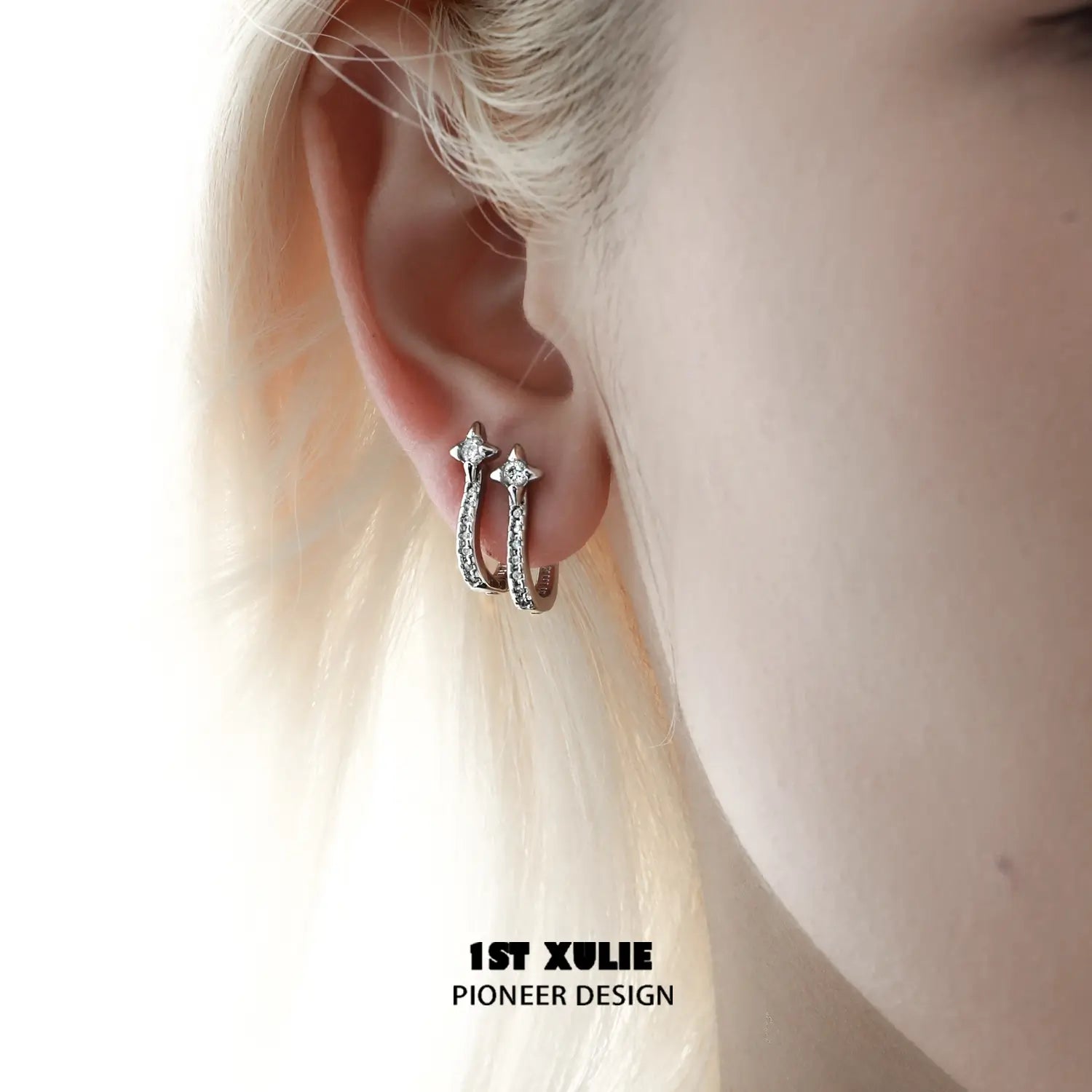 Silver Angel S925 Sterling Silver Star Stud Earrings for Women - Hypoallergenic Fashion Jewelry Gift for Birthday, Christmas & Everyday Wear