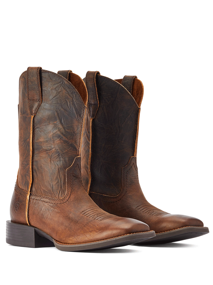 Ariat Men's Sport Rambler Western Boot - Brown Bartop - Comfortable & Durable Cowboy Boots for Riding, Work & Casual Wear