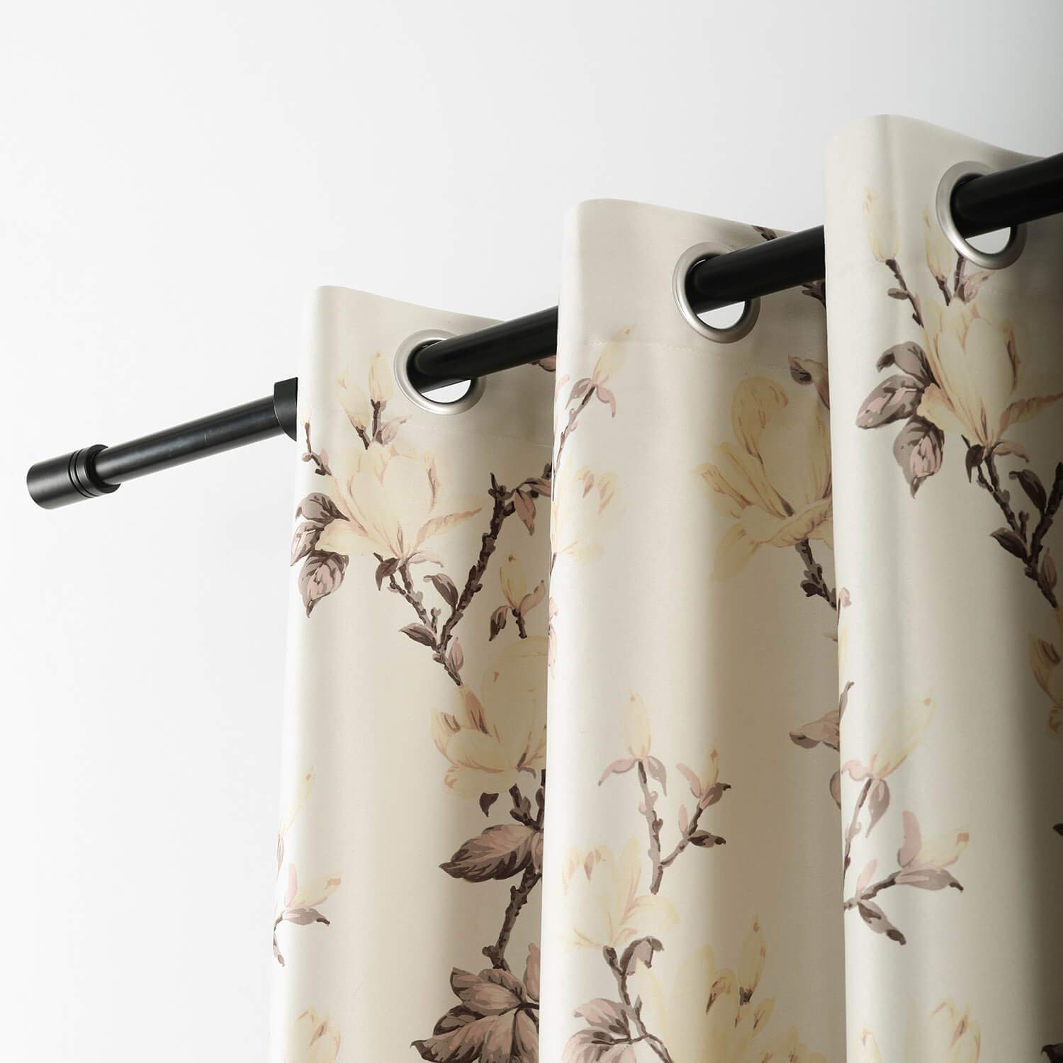 VOGOL Blackout Curtains 52x84 Inch - Thermal Insulated Room Darkening Window Drapes with Magnolia Flower Print for Living Room & Bedroom (Set of 2 Panels) - Perfect for Home Decor, Light Blocking & Energy Saving