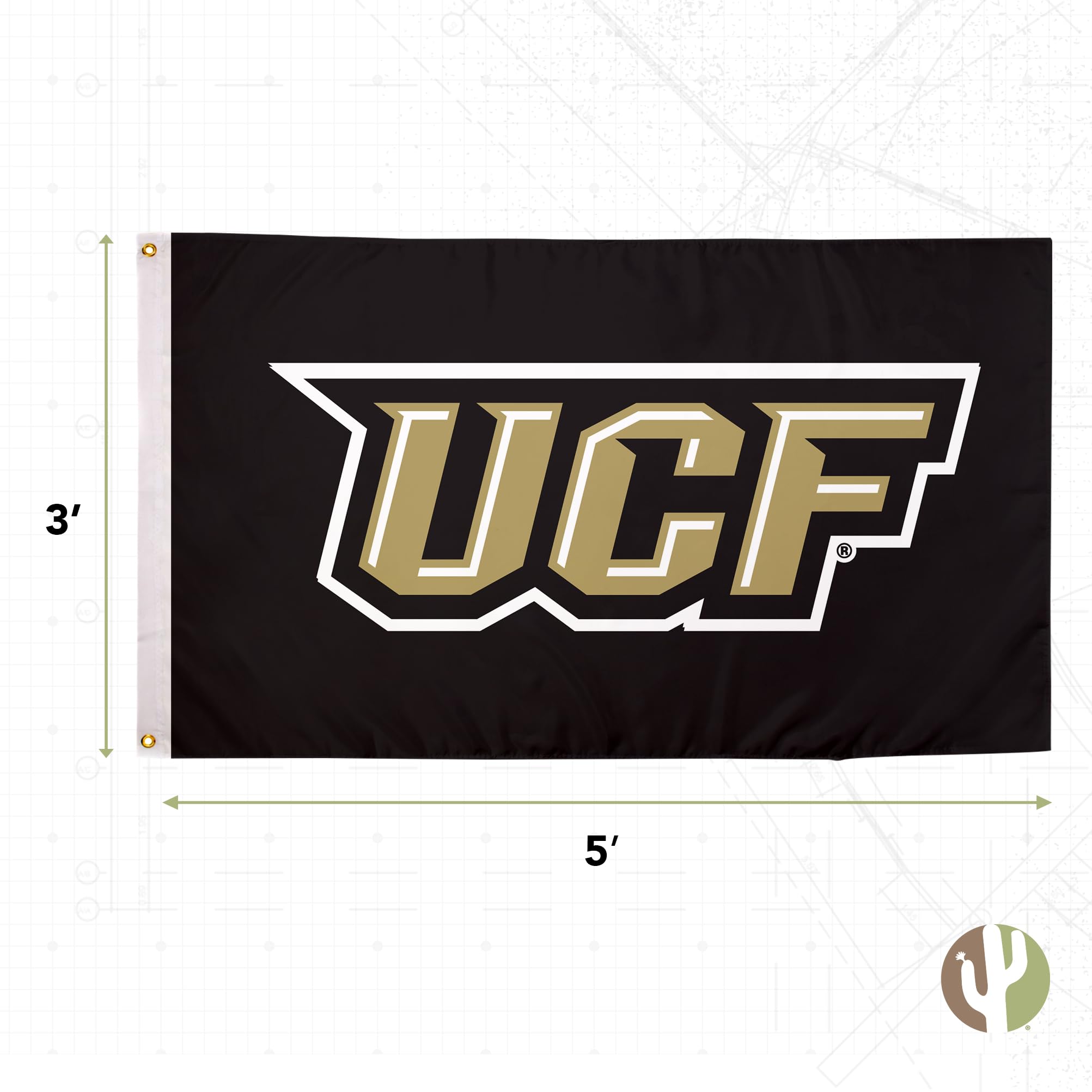 UCF Knights Double Sided Flag 3x5 ft - Indoor/Outdoor Polyester Banner for Football Games & Tailgating