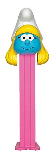 Smurfette Pez Candy Dispenser with 2 Refills - Fun Gift for Kids & Collectors