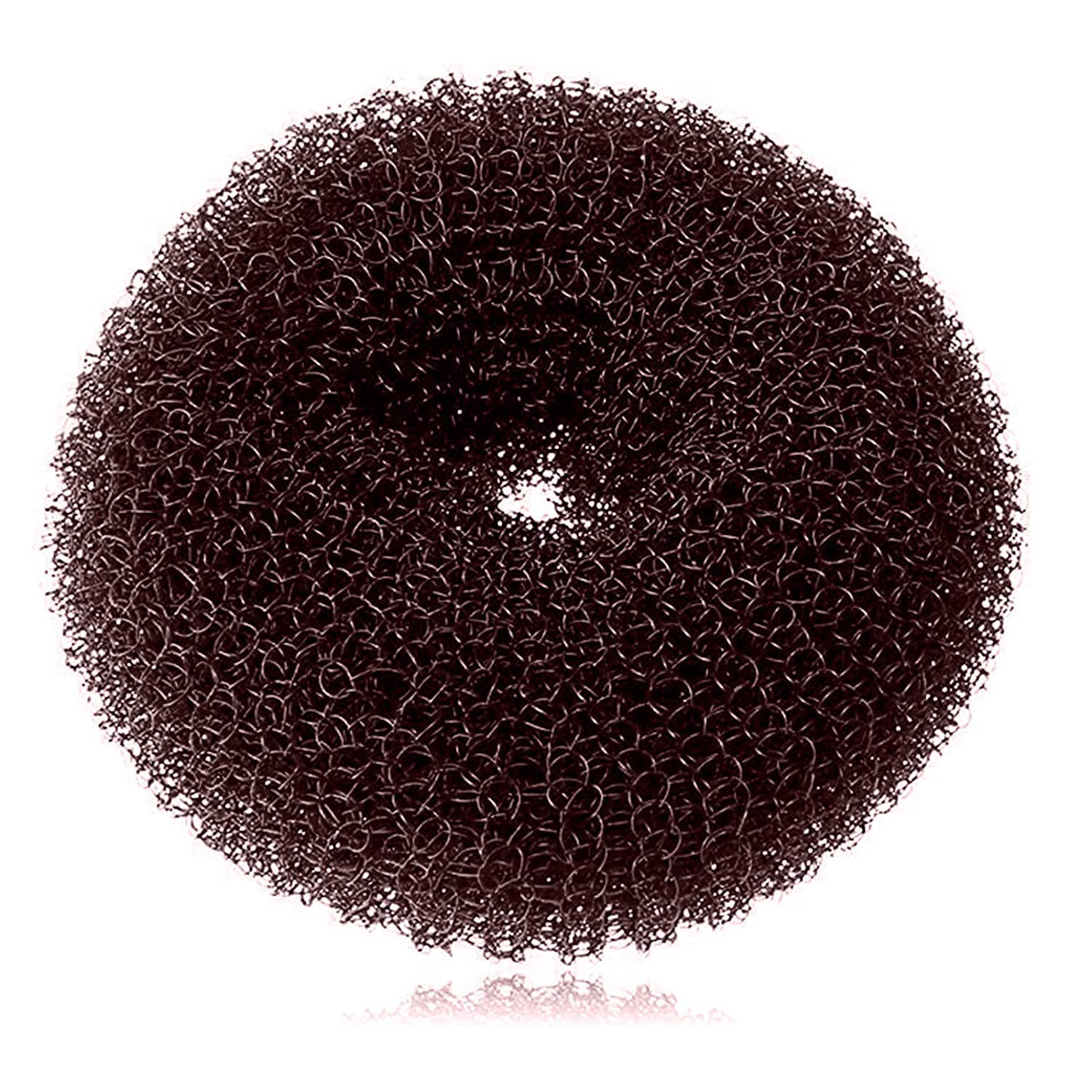 XX-Large 5.5 Inch Brown Hair Donut Bun Maker - Ring Style Chignon Shaper for Thick & Long Hair | Perfect for Updos, Weddings & Everyday Hairstyles