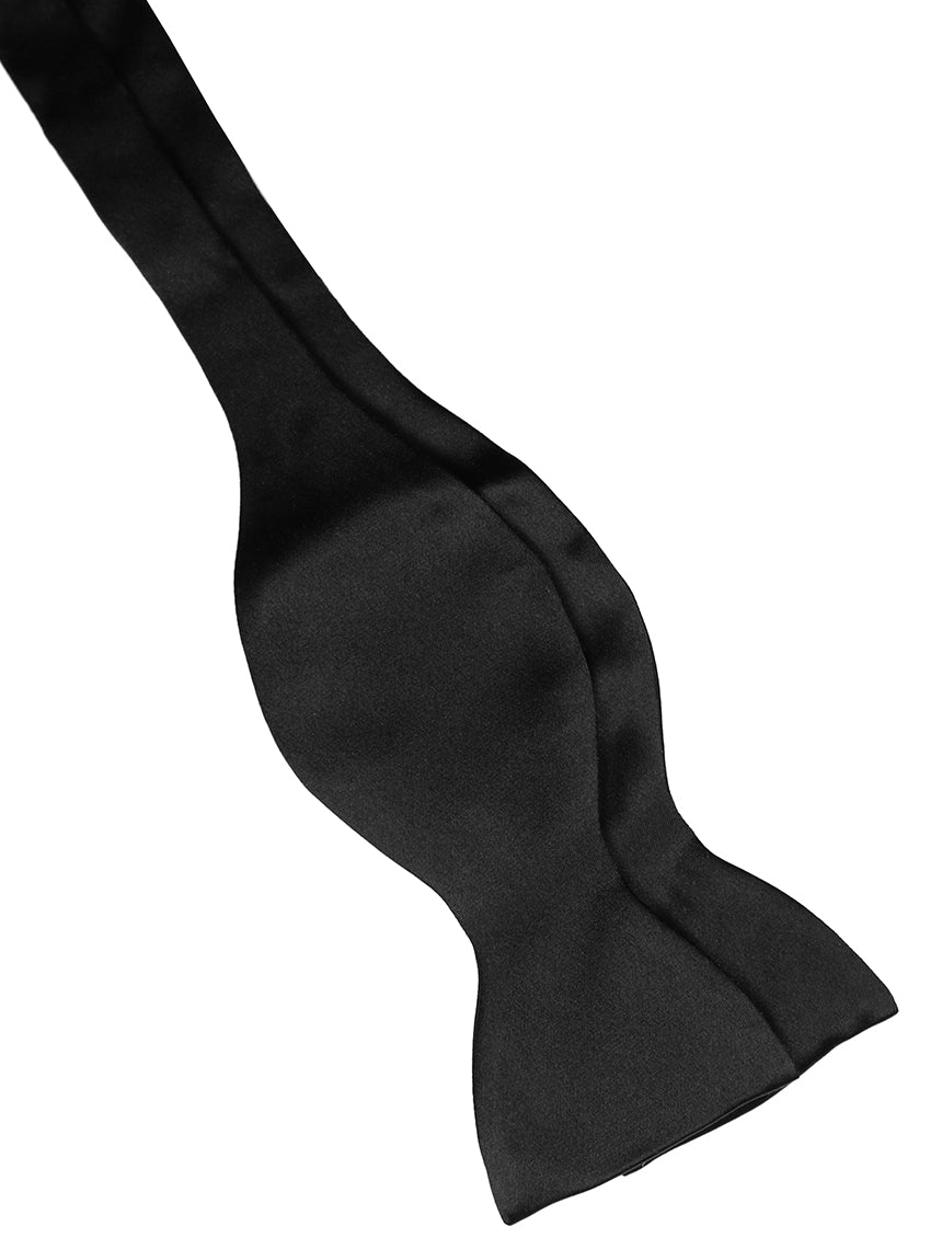 DÉCLIC Platinum TYO Bow Tie for Men - Elegant Black Formal Bowtie for Weddings, Prom & Special Occasions