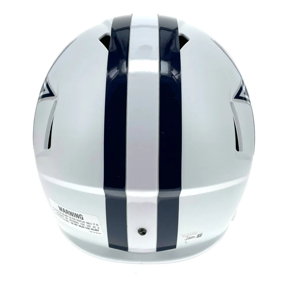 Authentic Ceedee Lamb Autographed Dallas Cowboys Full-Size White Matte Helmet with COA - Perfect for NFL Collectors, Sports Memorabilia Displays & Cowboys Fan Gifts